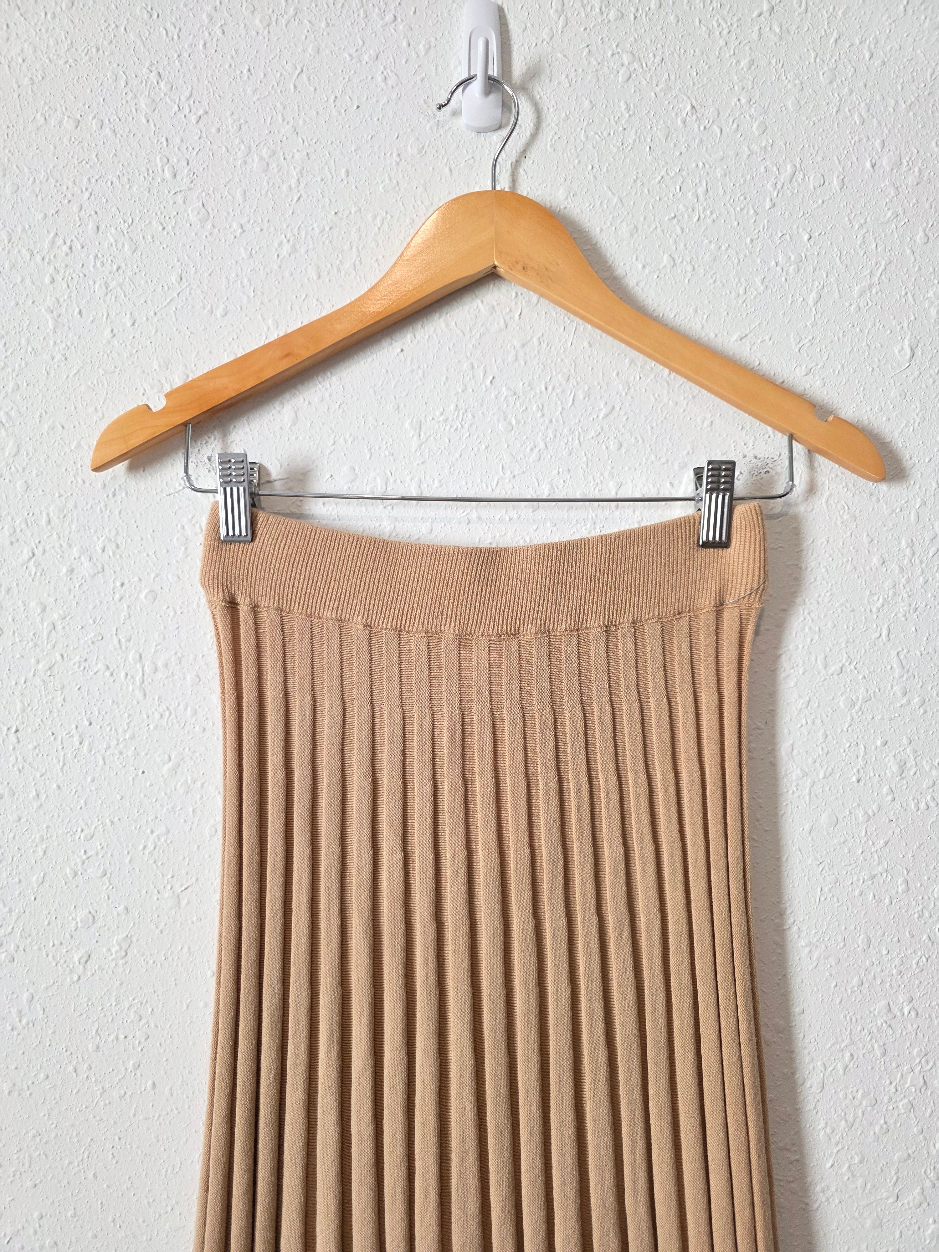NEW Mable Pleated Knit Maxi Skirt (S)