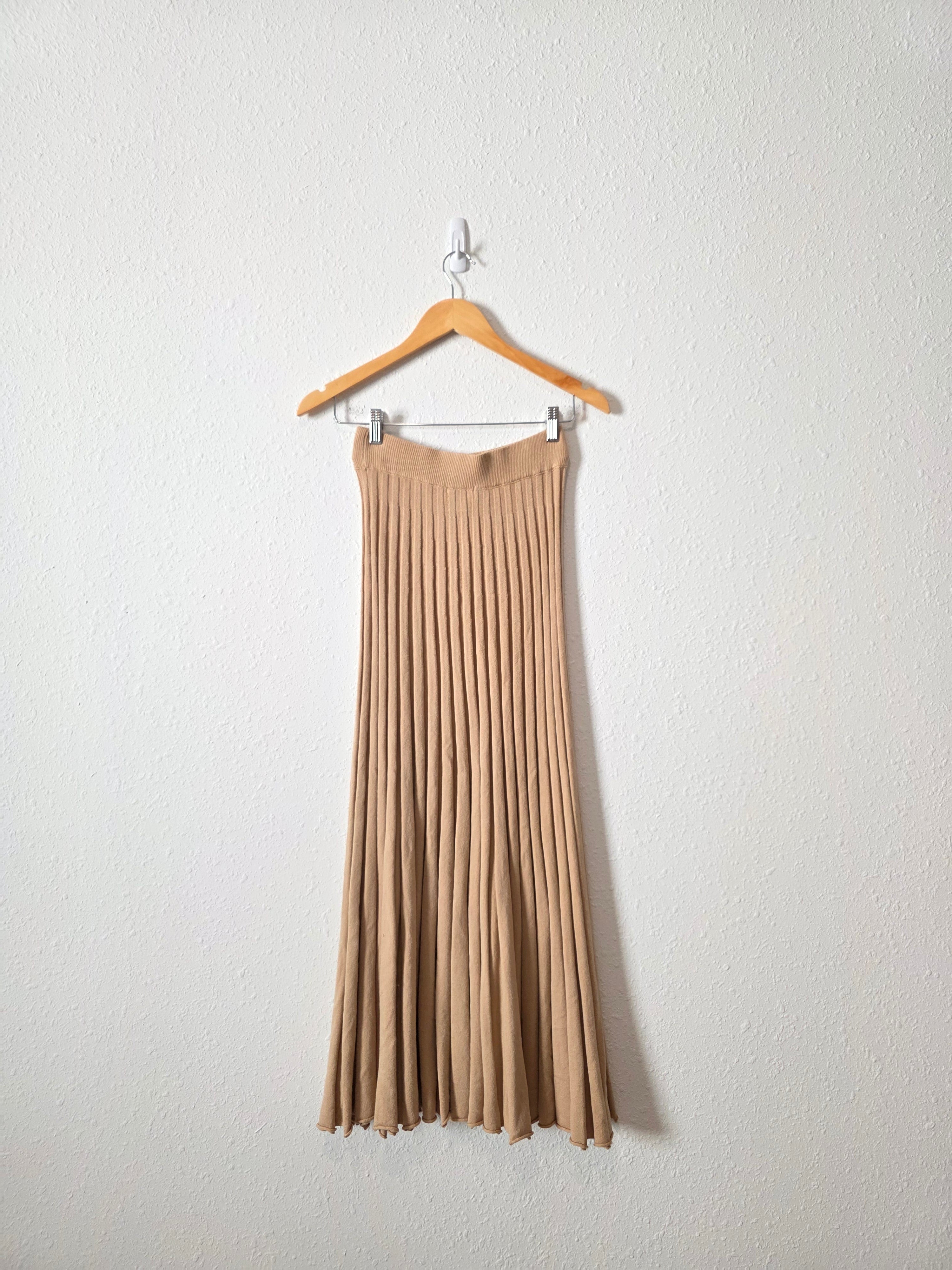 NEW Mable Pleated Knit Maxi Skirt (S)