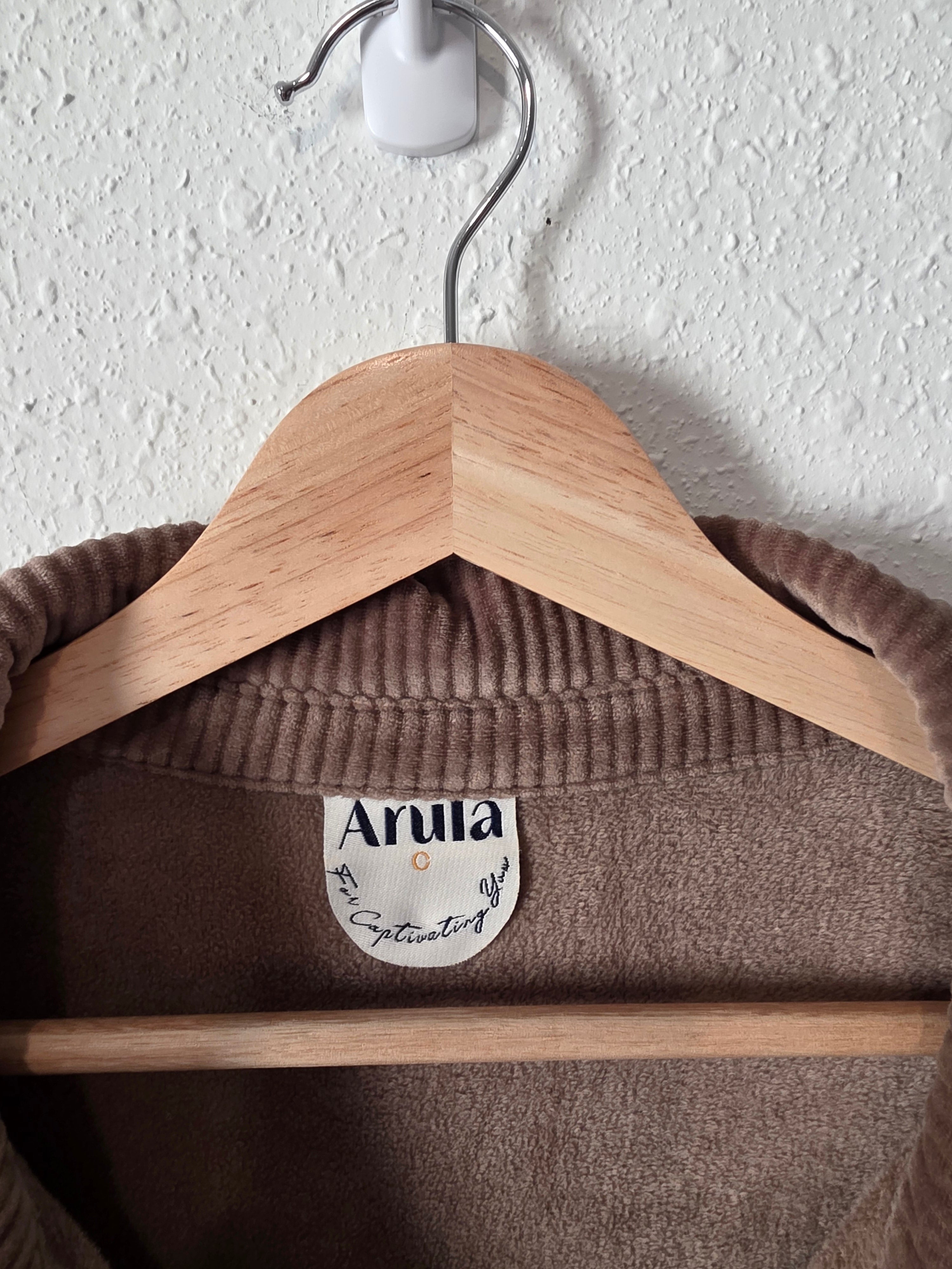 Arula Brown Cord Shirt Jacket (3X)