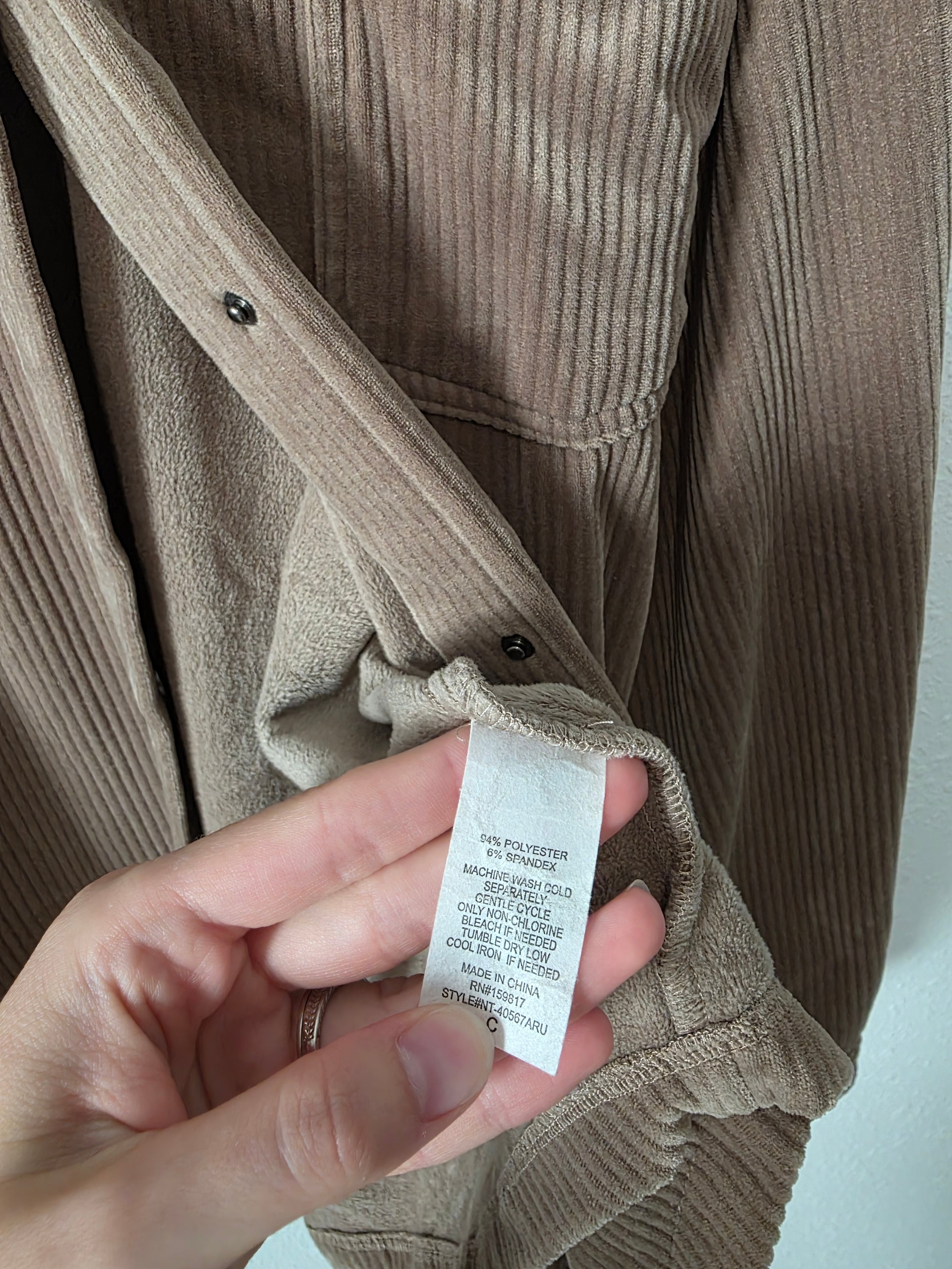 Arula Brown Cord Shirt Jacket (3X)