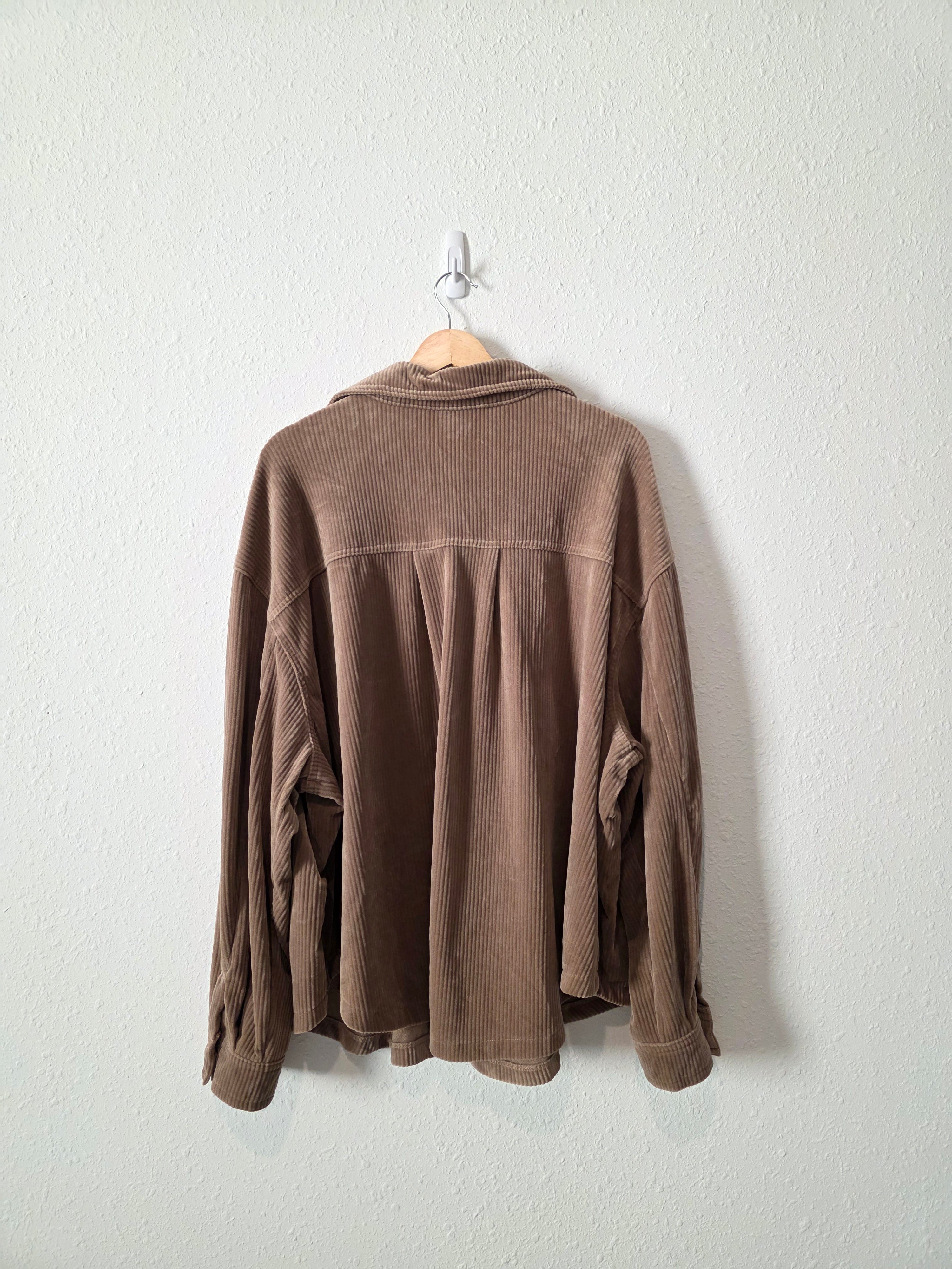 Arula Brown Cord Shirt Jacket (3X)