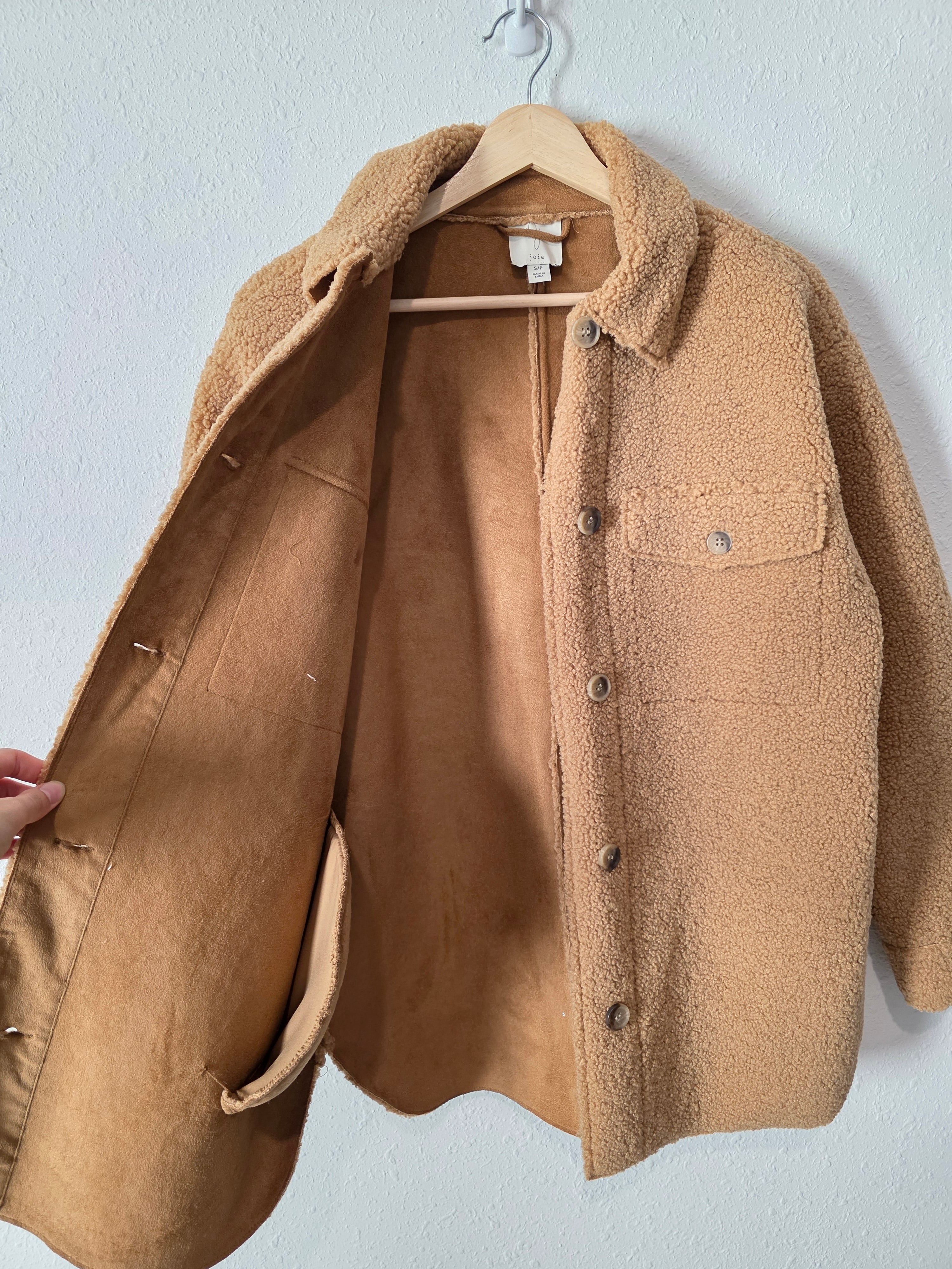 Joie Button Up Sherpa Jacket (S)