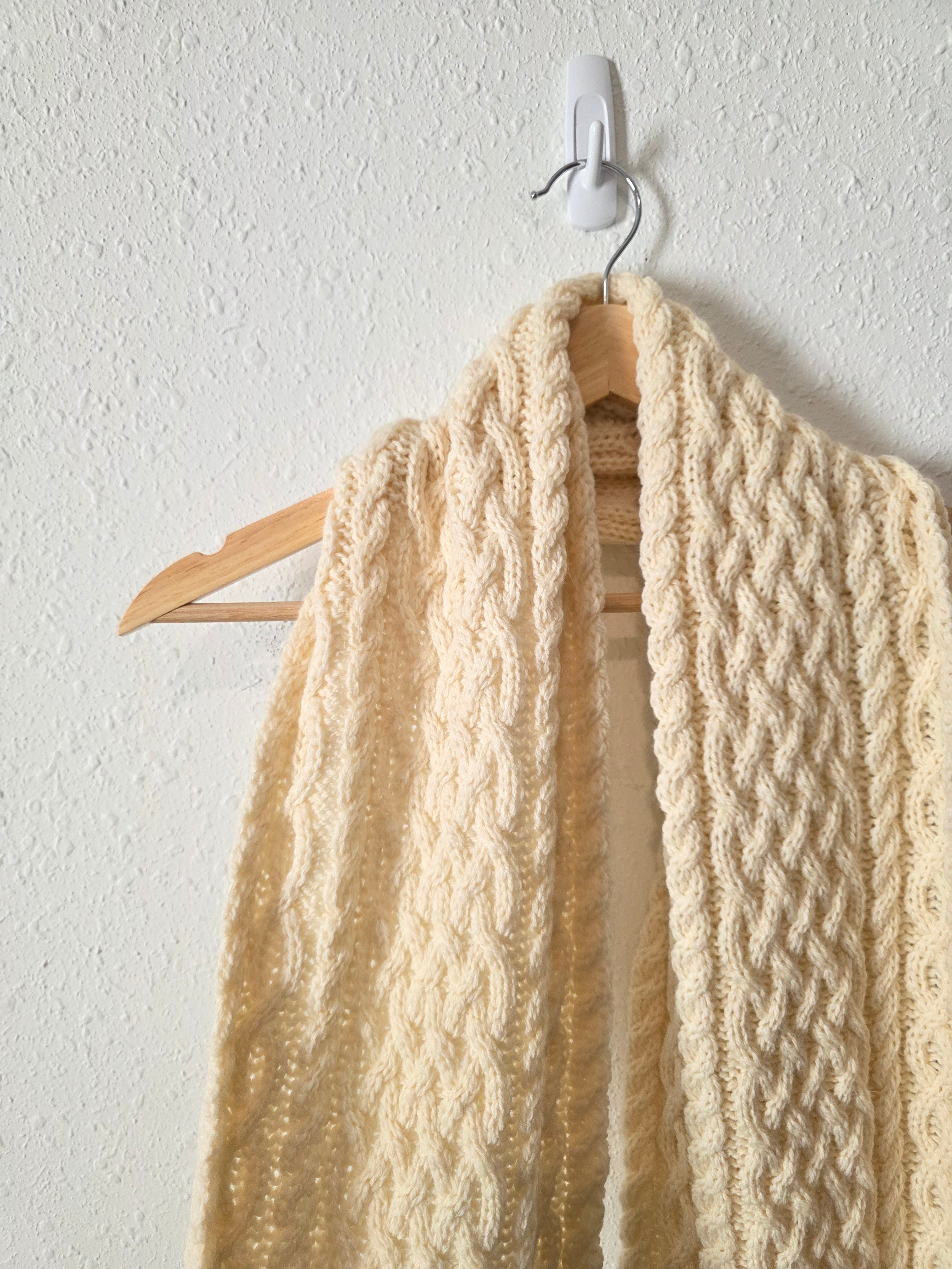 Arancrafts Cable Knit Wool Scarf