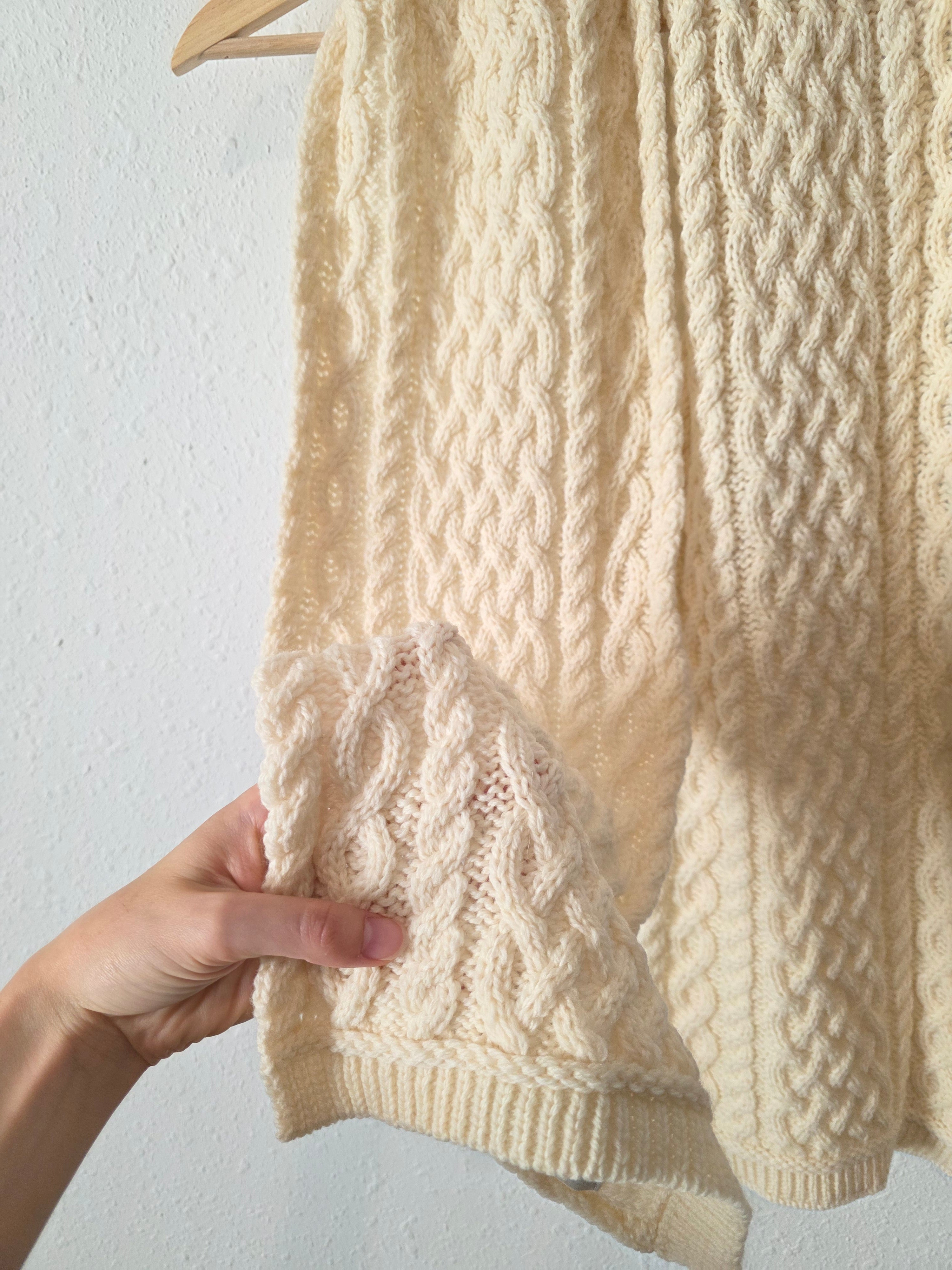 Arancrafts Cable Knit Wool Scarf