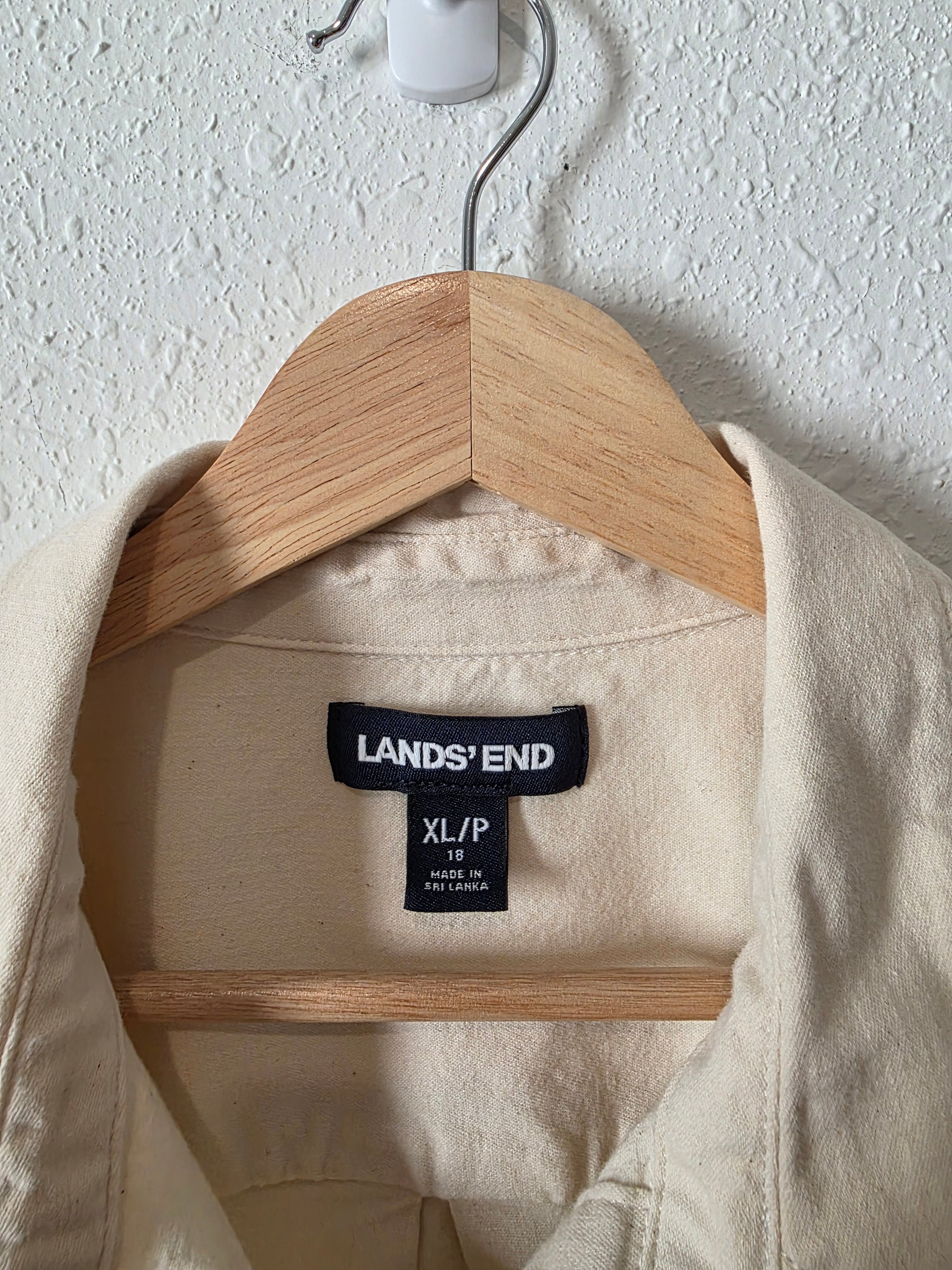 Ecru Button Up Cotton Shirt (XL)