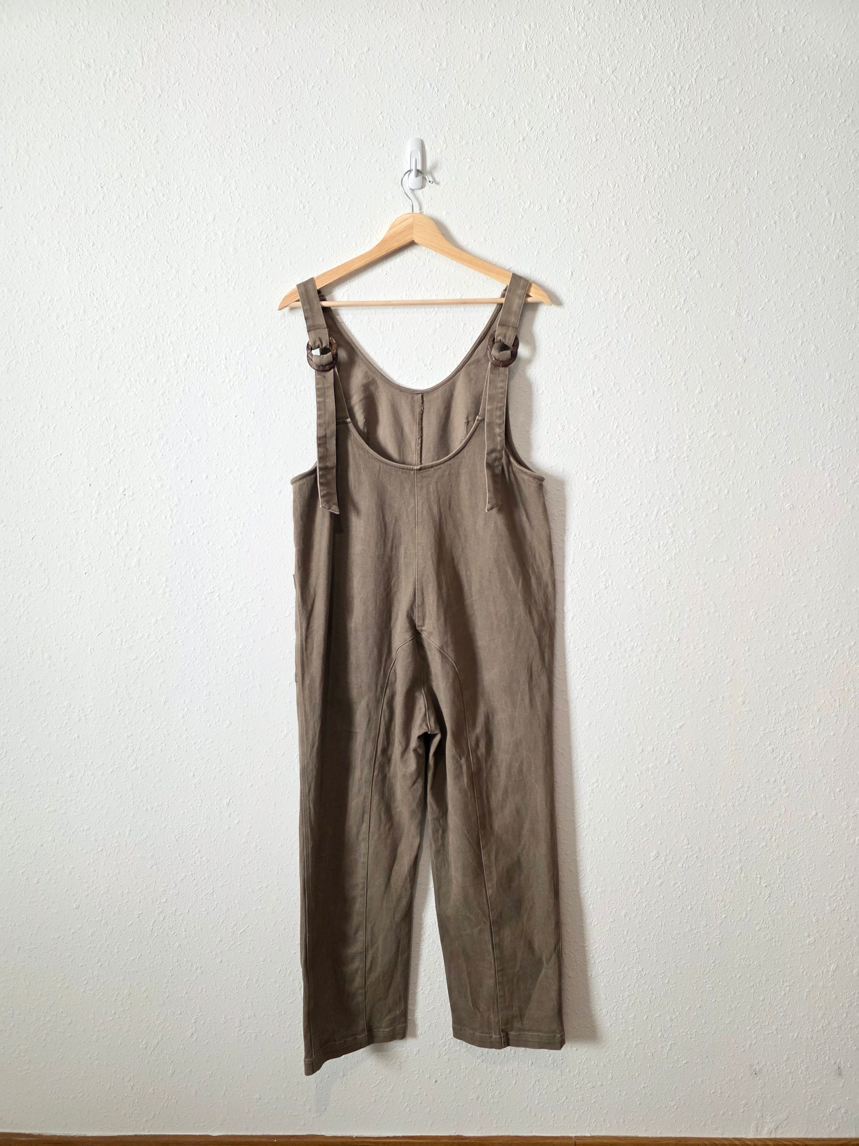 Listicle Olive Straight Jumpsuit (S)