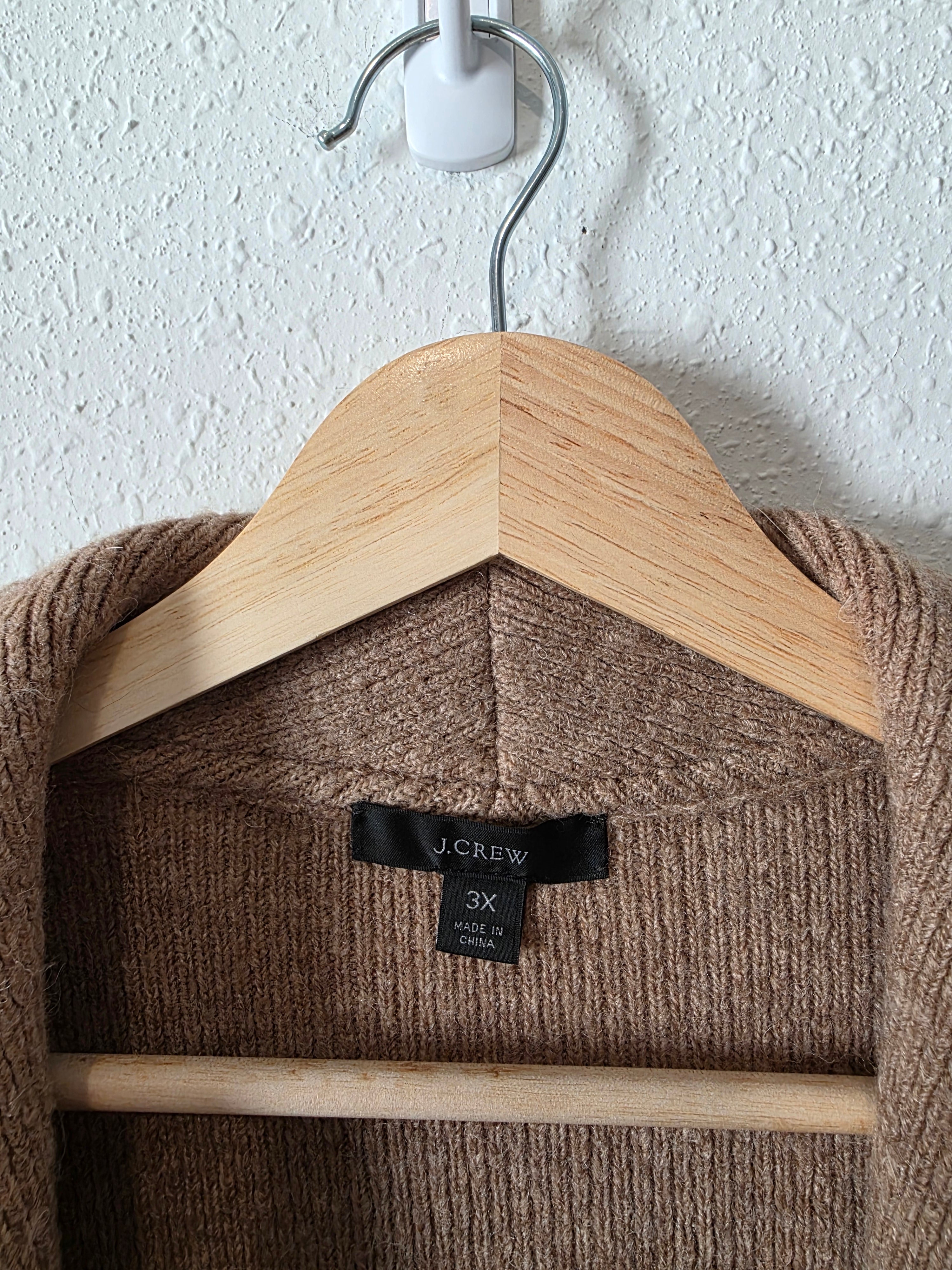 J.Crew Tan Sweater Blazer (3X)