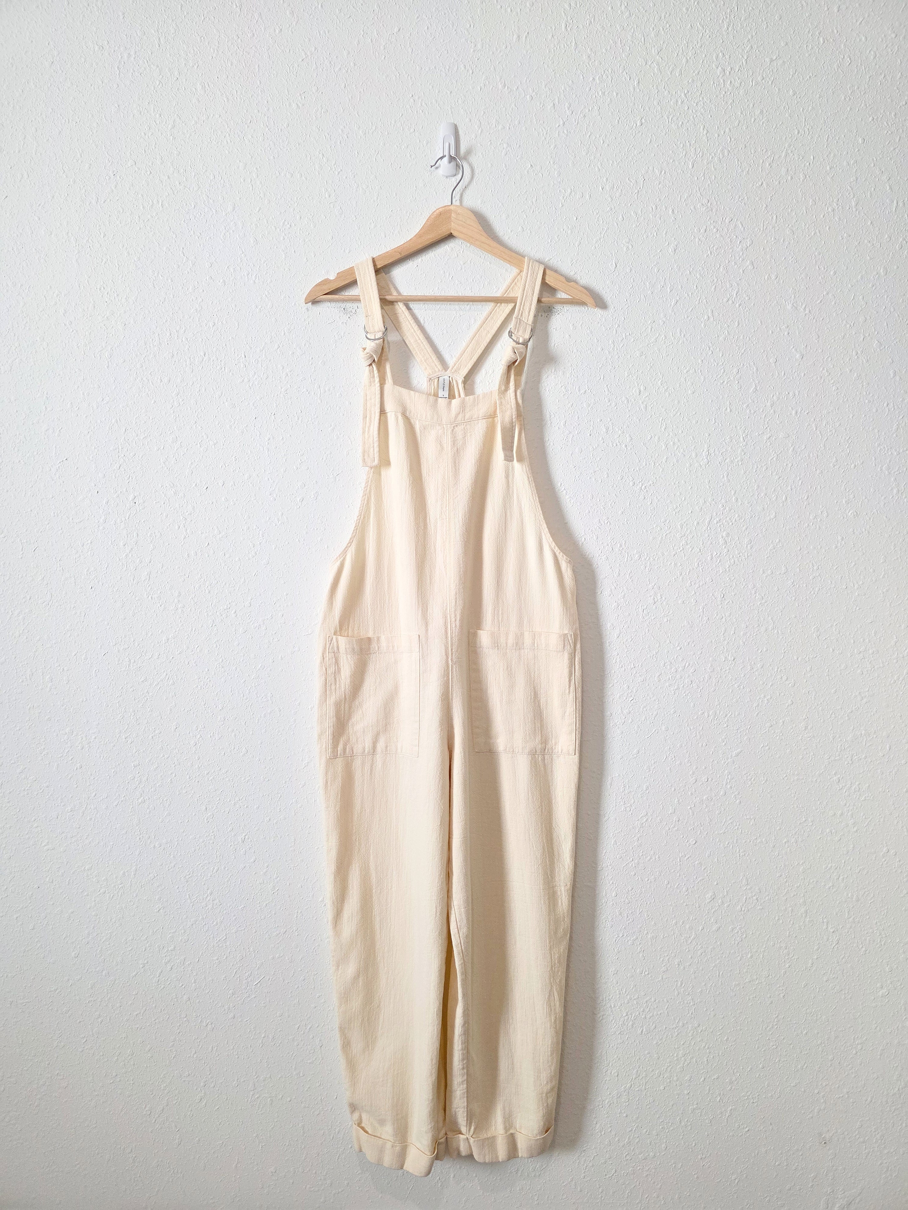 Gentle Fawn Cream Cotton Overalls (S)