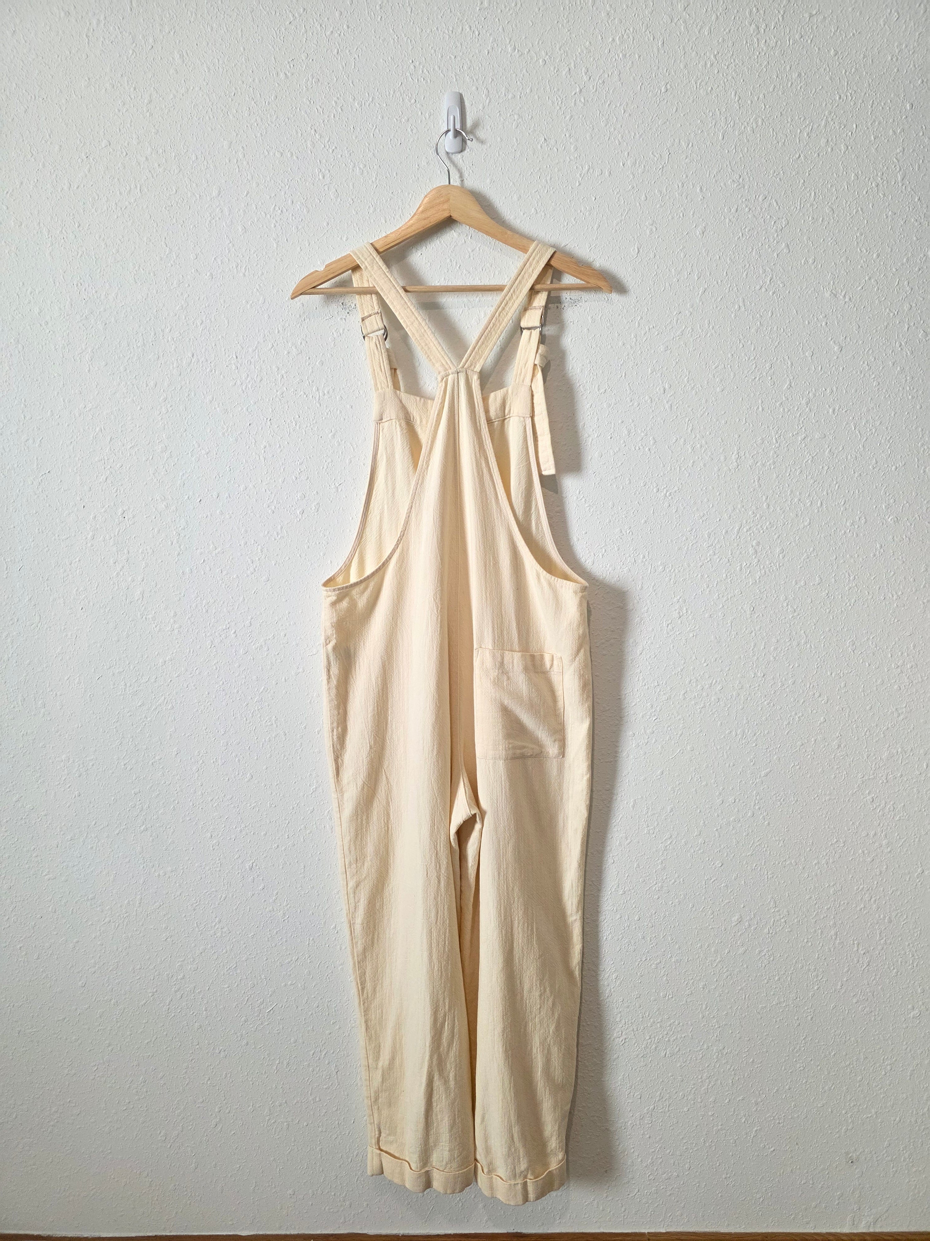 Gentle Fawn Cream Cotton Overalls (S)
