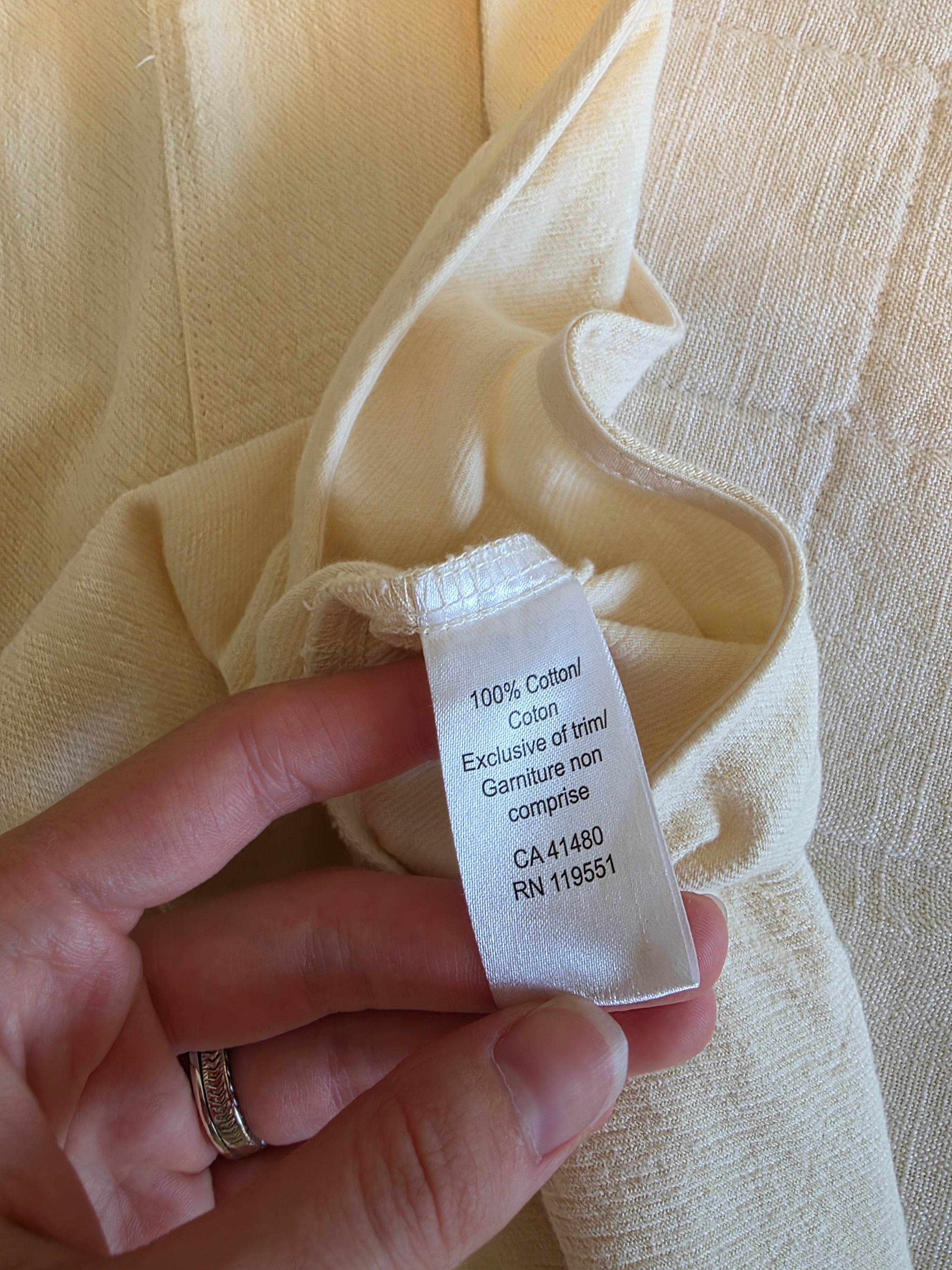 Gentle Fawn Cream Cotton Overalls (S)