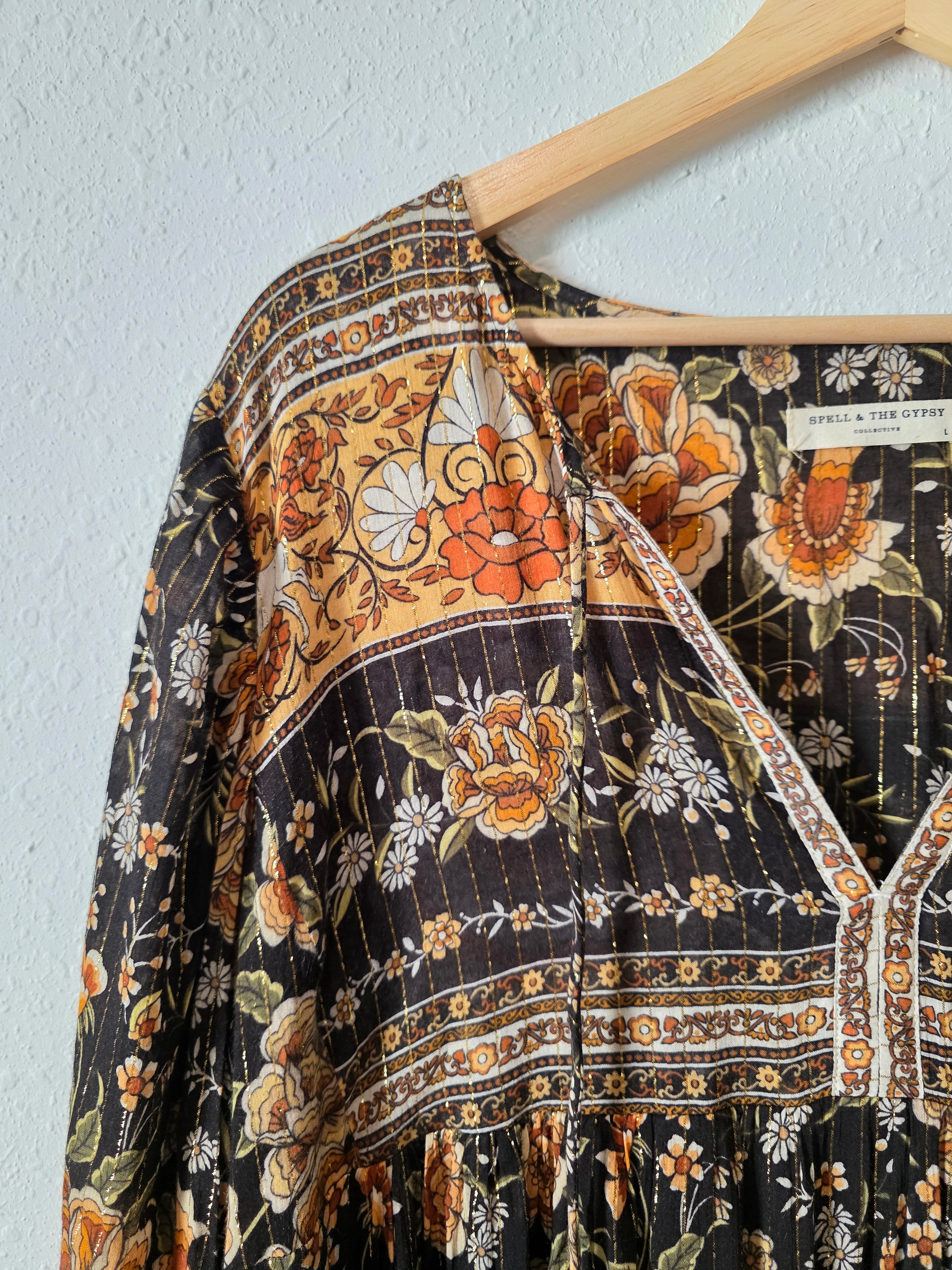 Spell & The Gypsy Floral Midi Dress (L)
