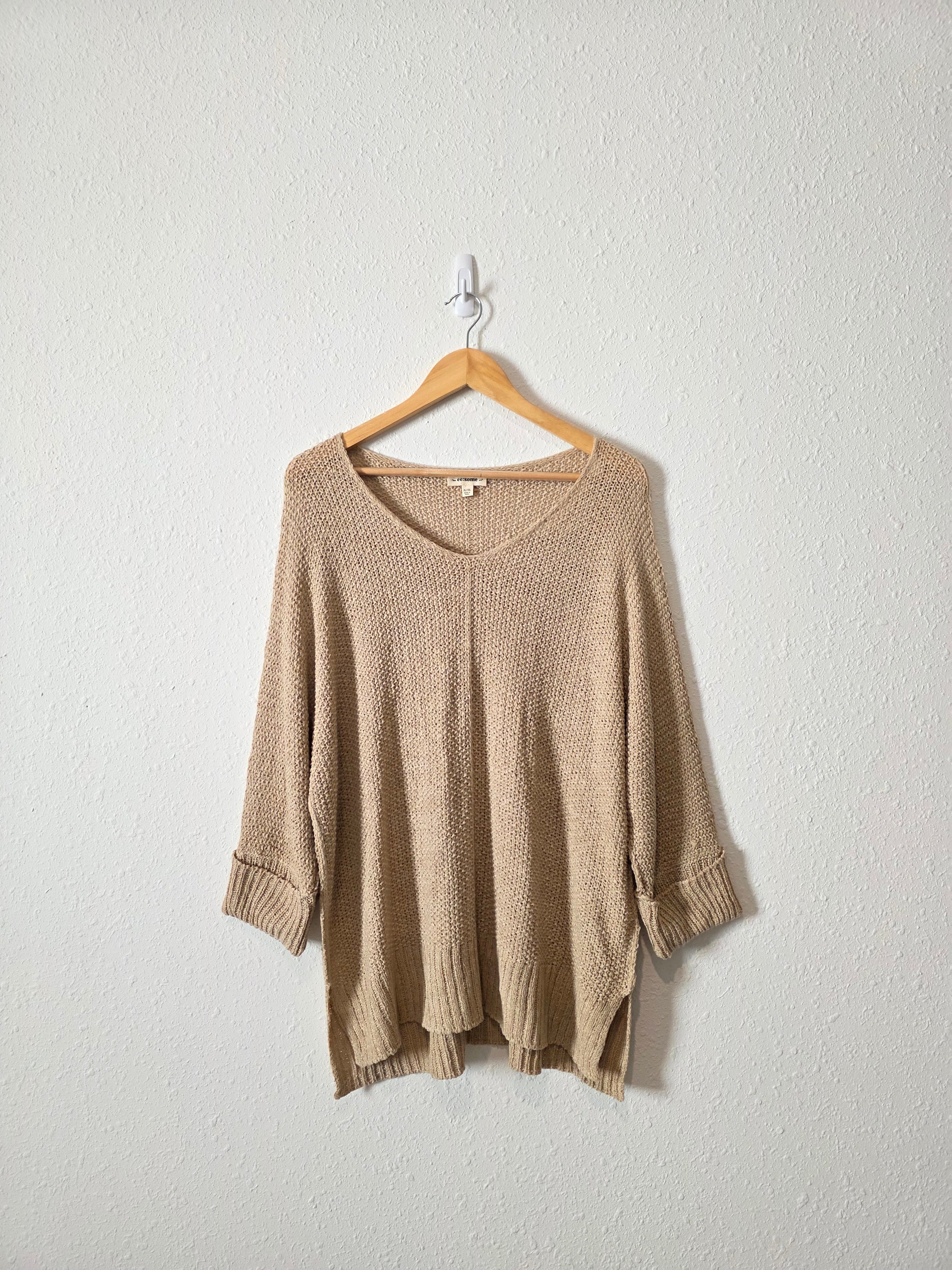 Neutral Textured Sweater (XL/1X)