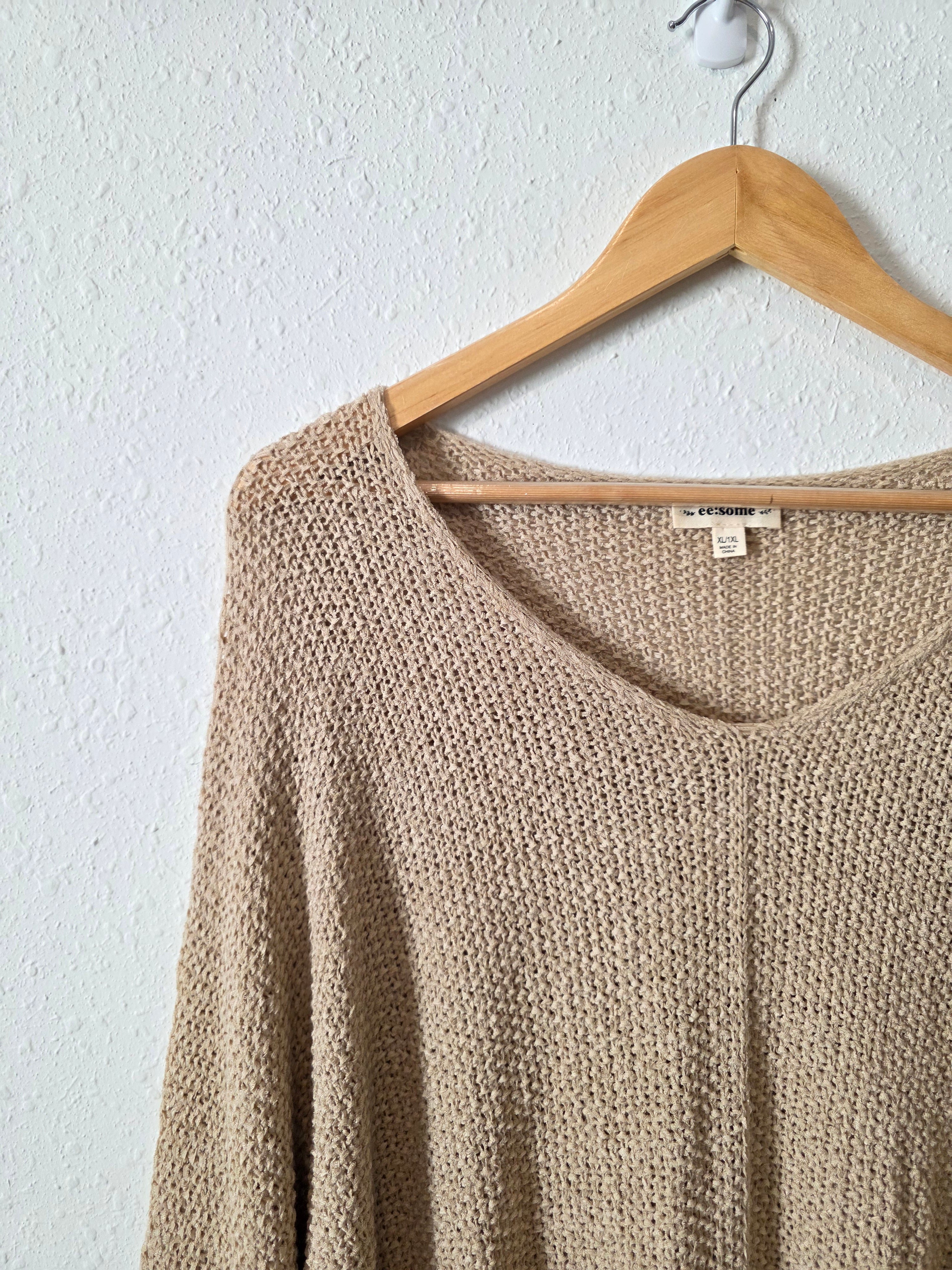Neutral Textured Sweater (XL/1X)