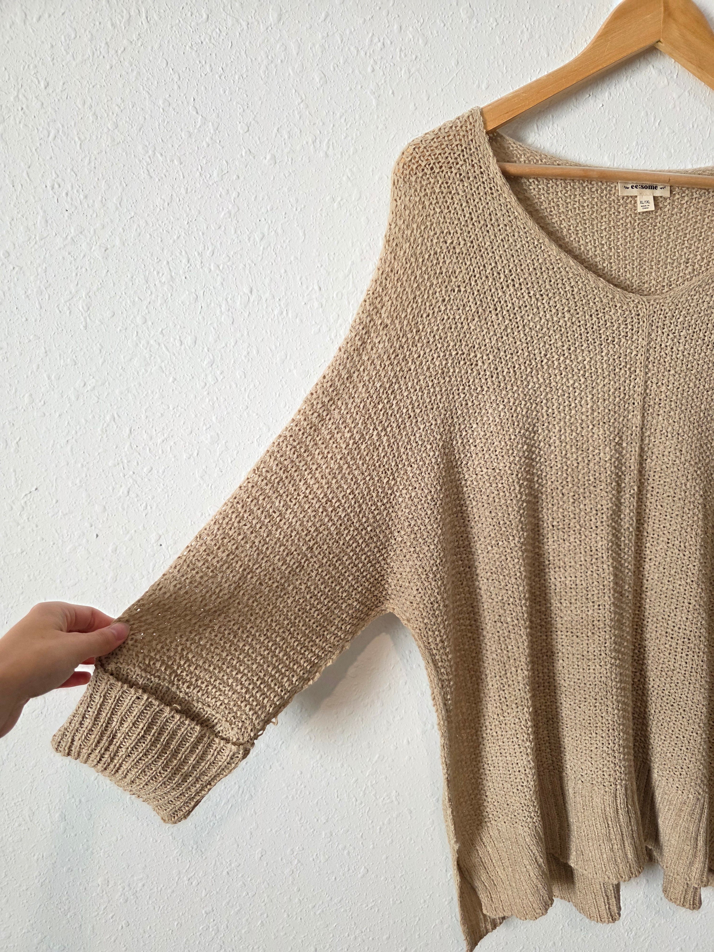 Neutral Textured Sweater (XL/1X)