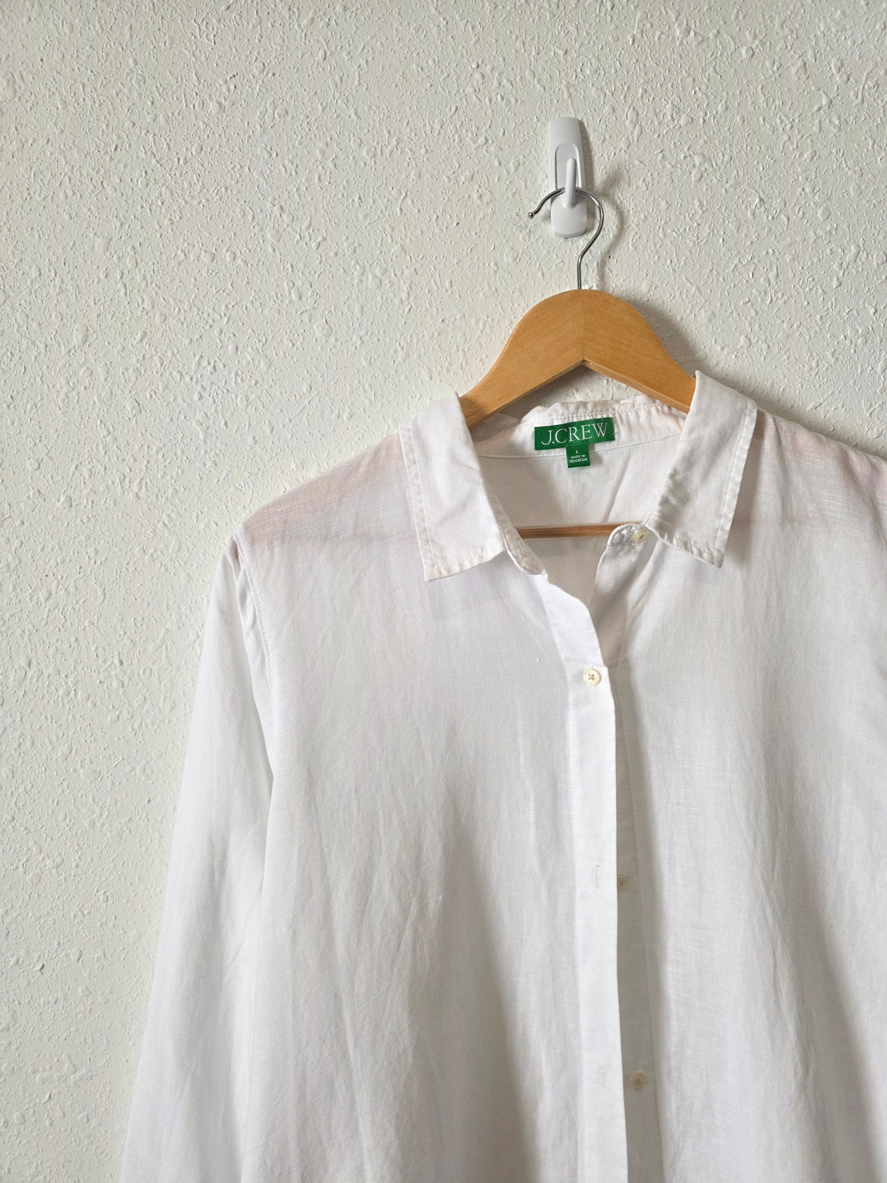 J.Crew Linen Cotton Button Up (L)