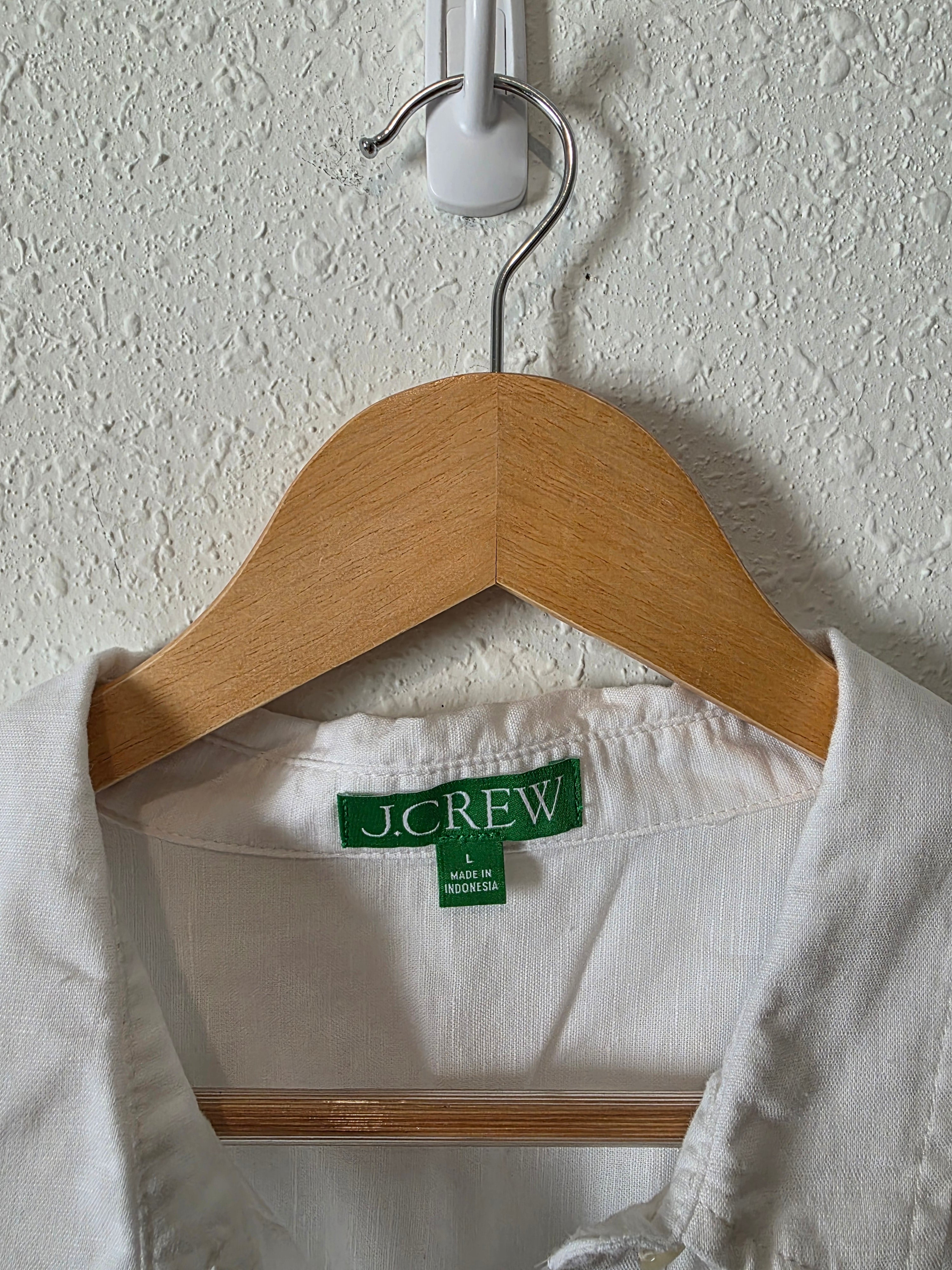 J.Crew Linen Cotton Button Up (L)