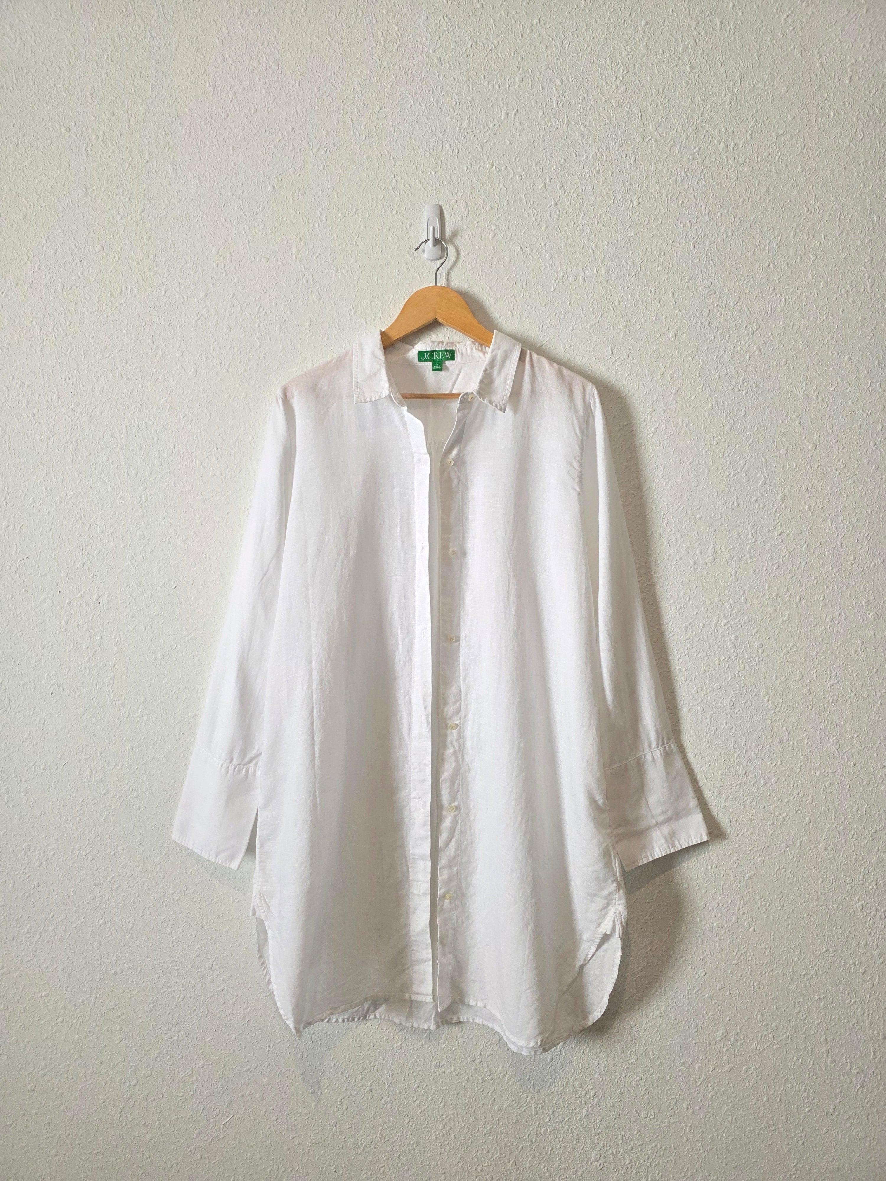 J.Crew Linen Cotton Button Up (L)