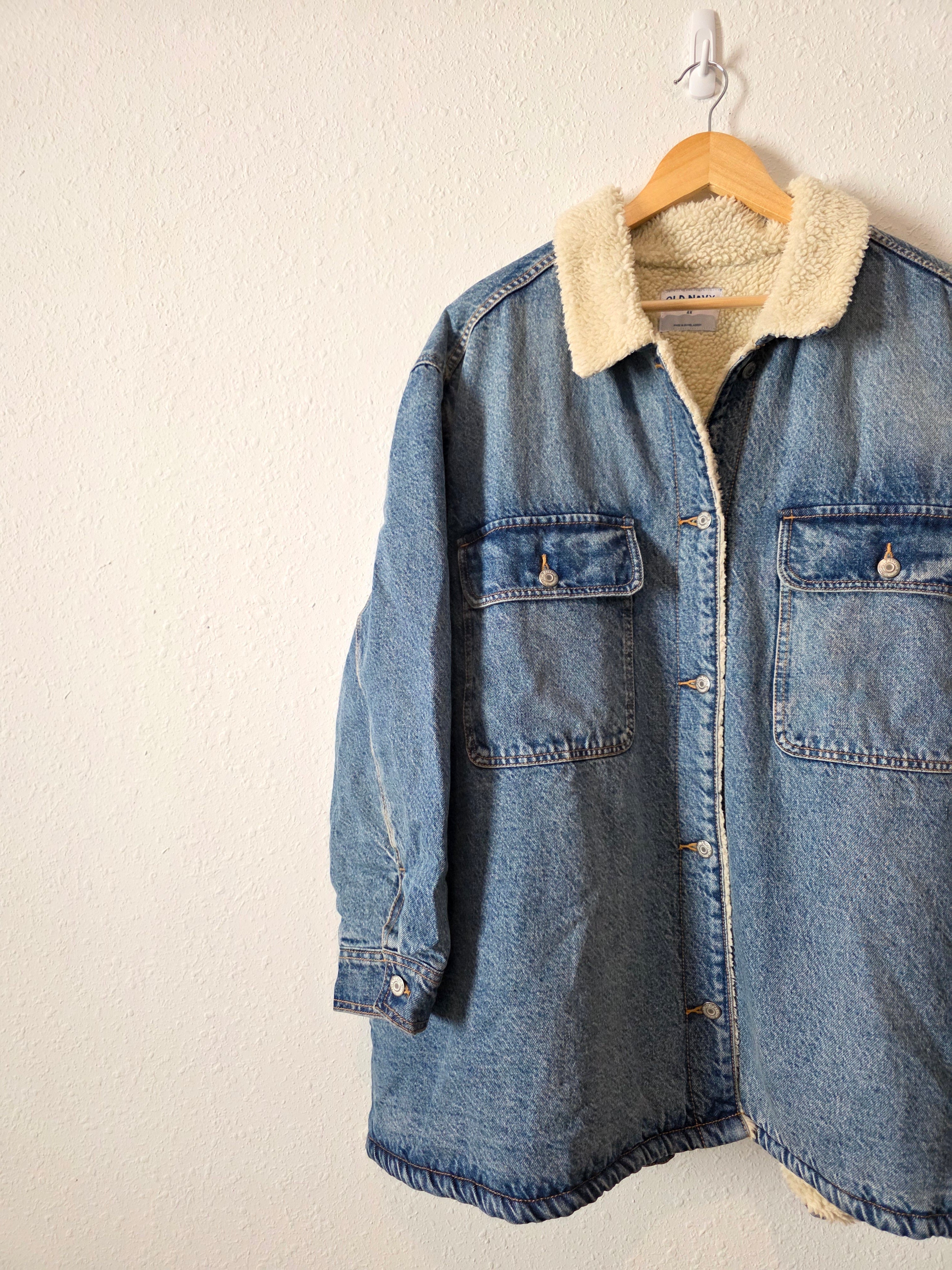 NEW Sherpa Lined Denim Jacket (4X)