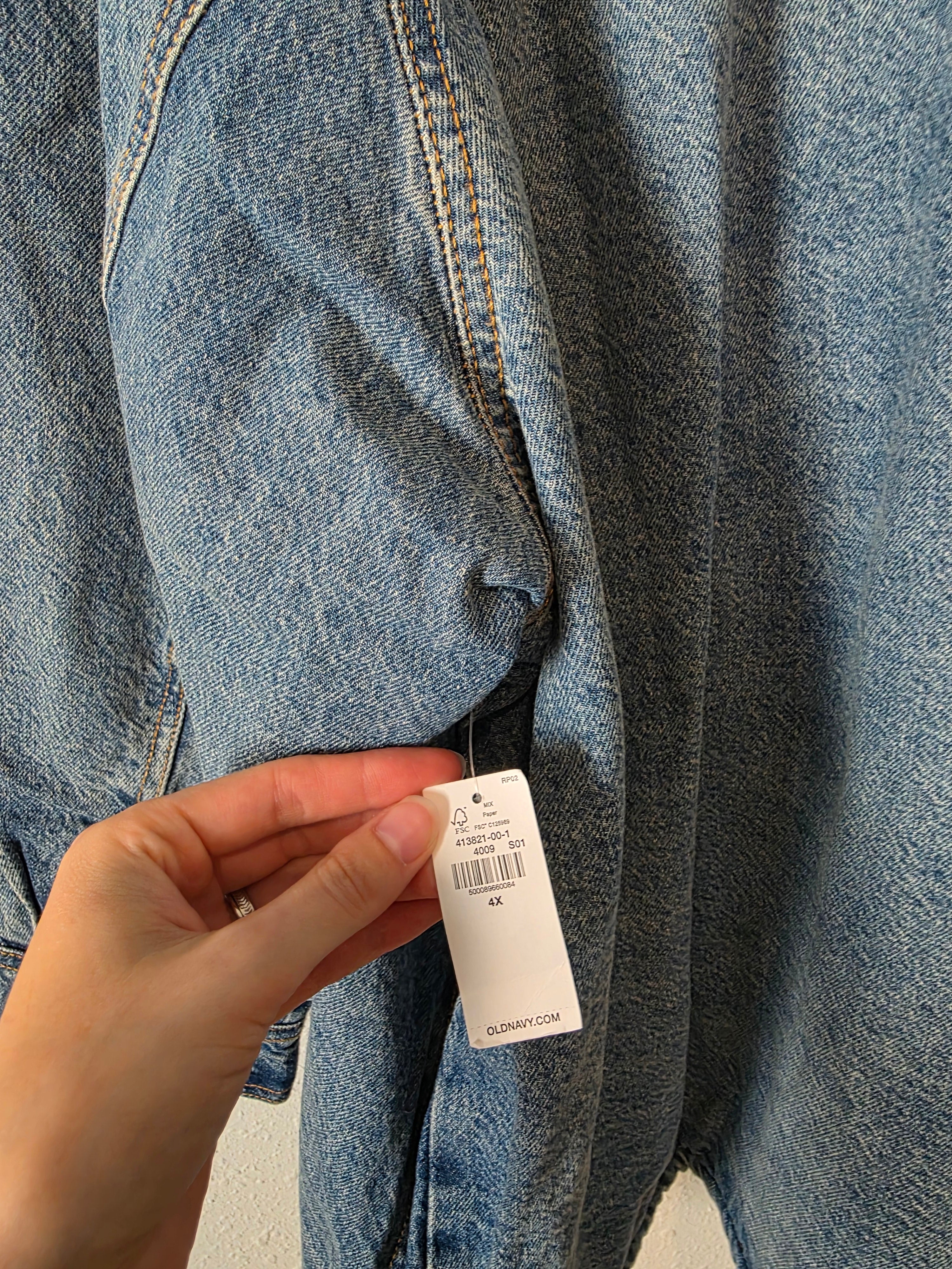 NEW Sherpa Lined Denim Jacket (4X)