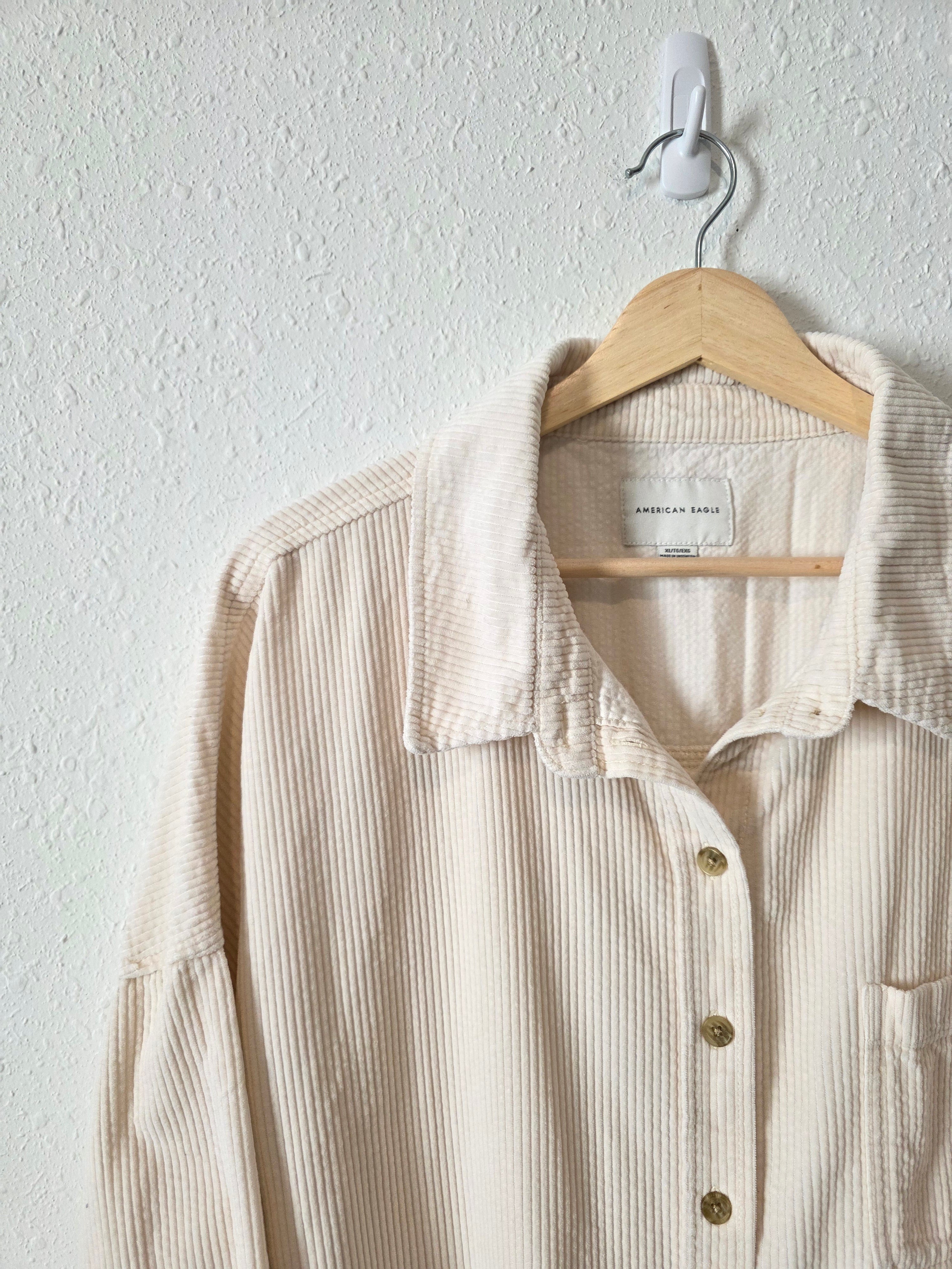 Cream Corduroy Button Up (XL)