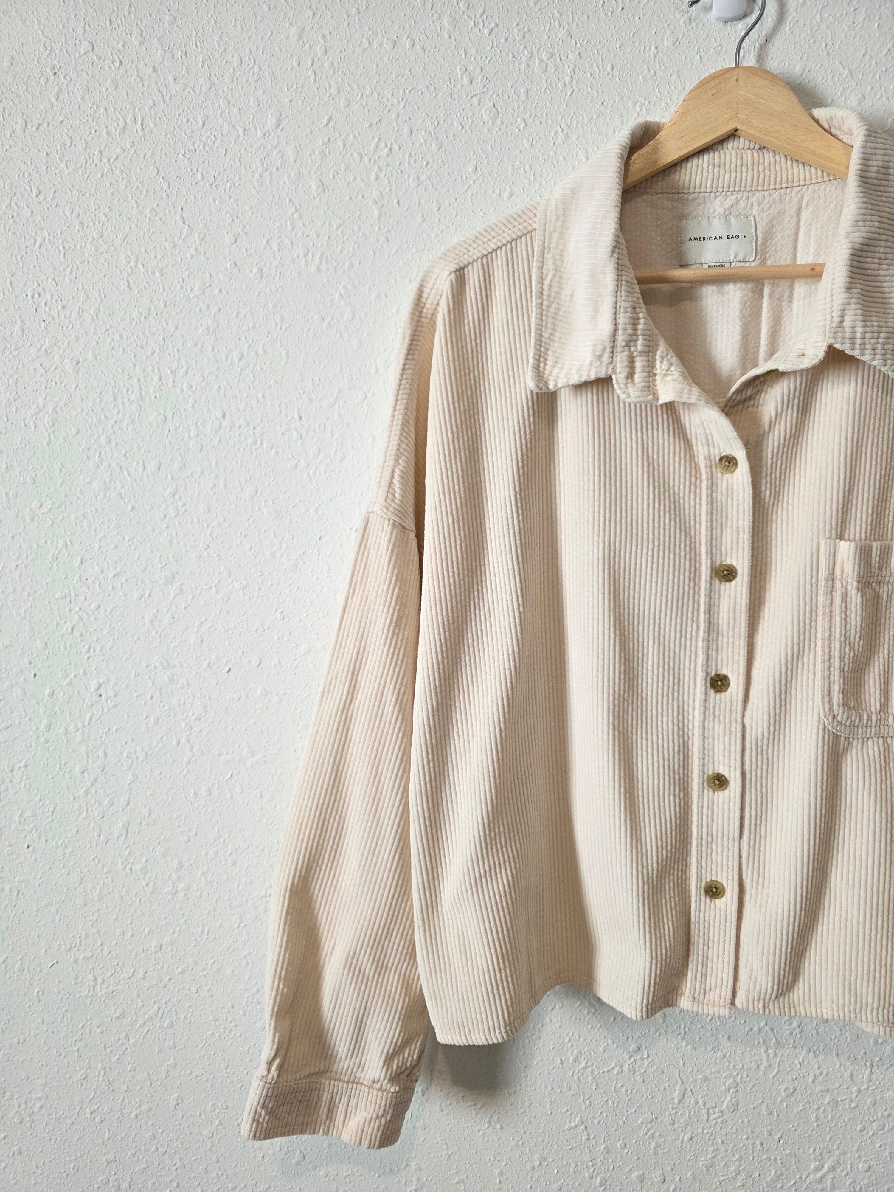Cream Corduroy Button Up (XL)