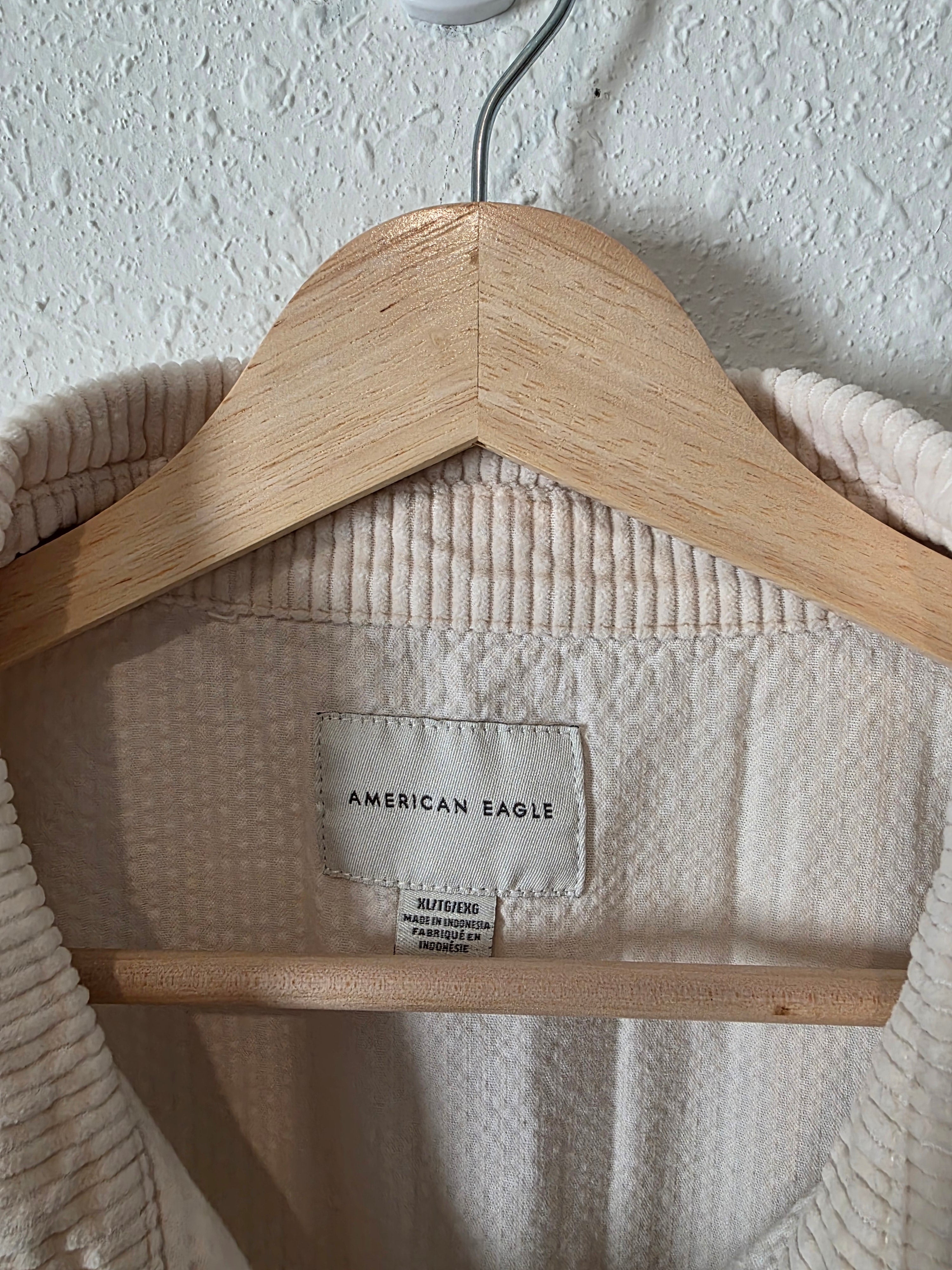 Cream Corduroy Button Up (XL)