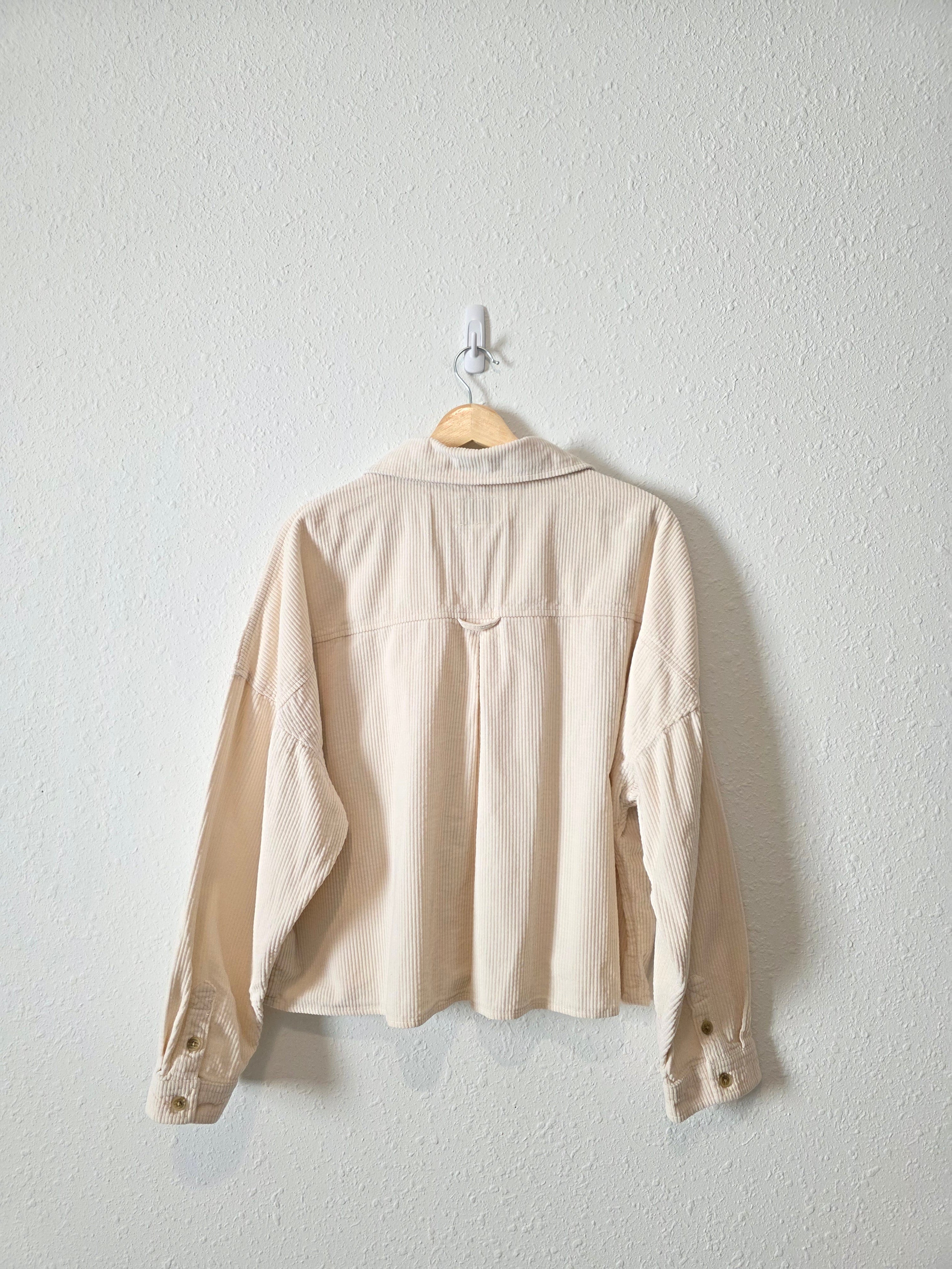 Cream Corduroy Button Up (XL)
