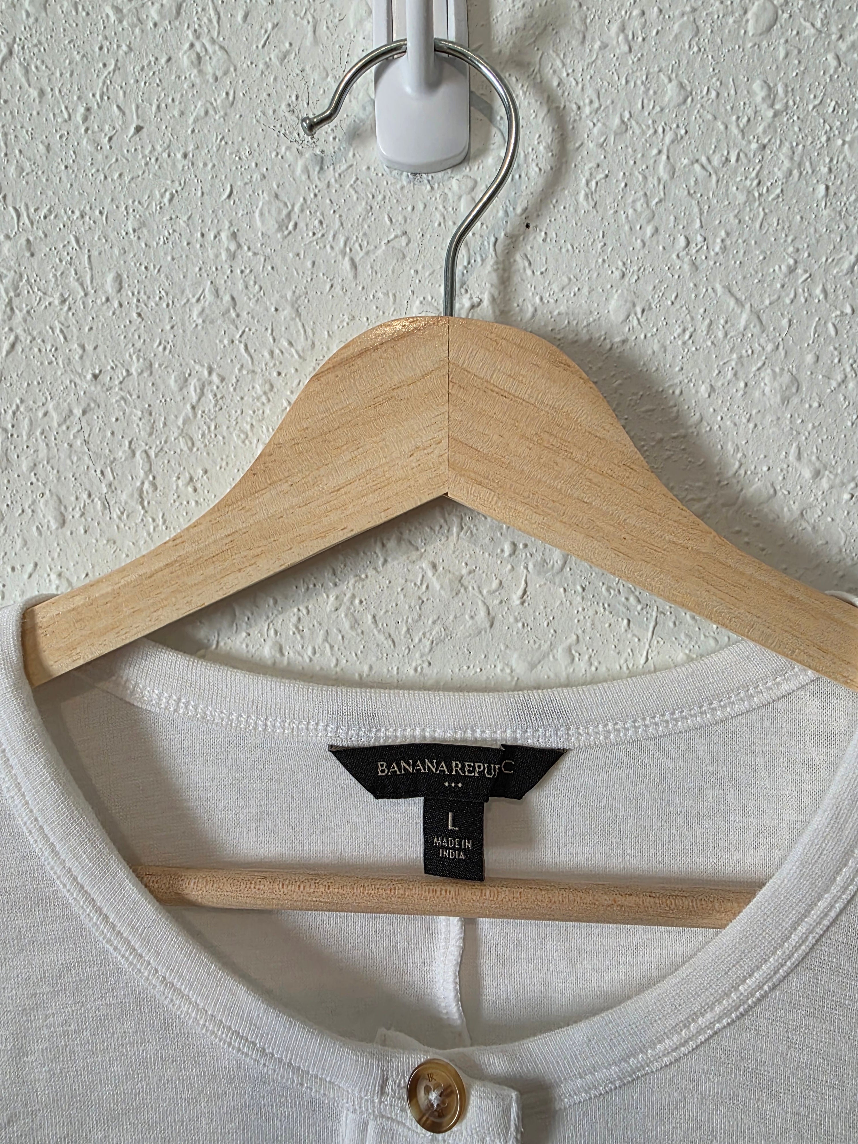 Banana Republic Cotton Henley Tee (L)
