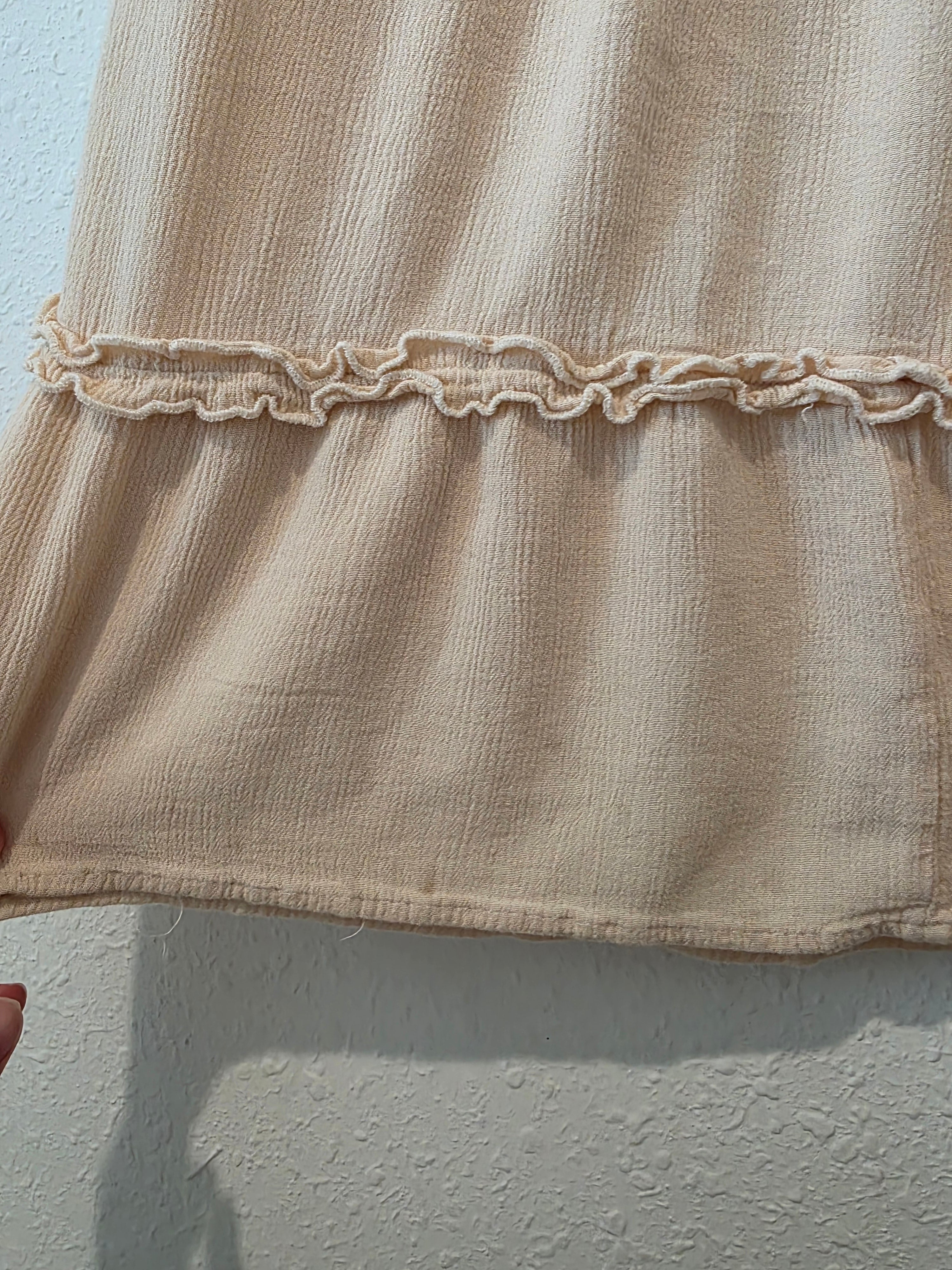 Cream Ruffle Maxi Skirt (L)