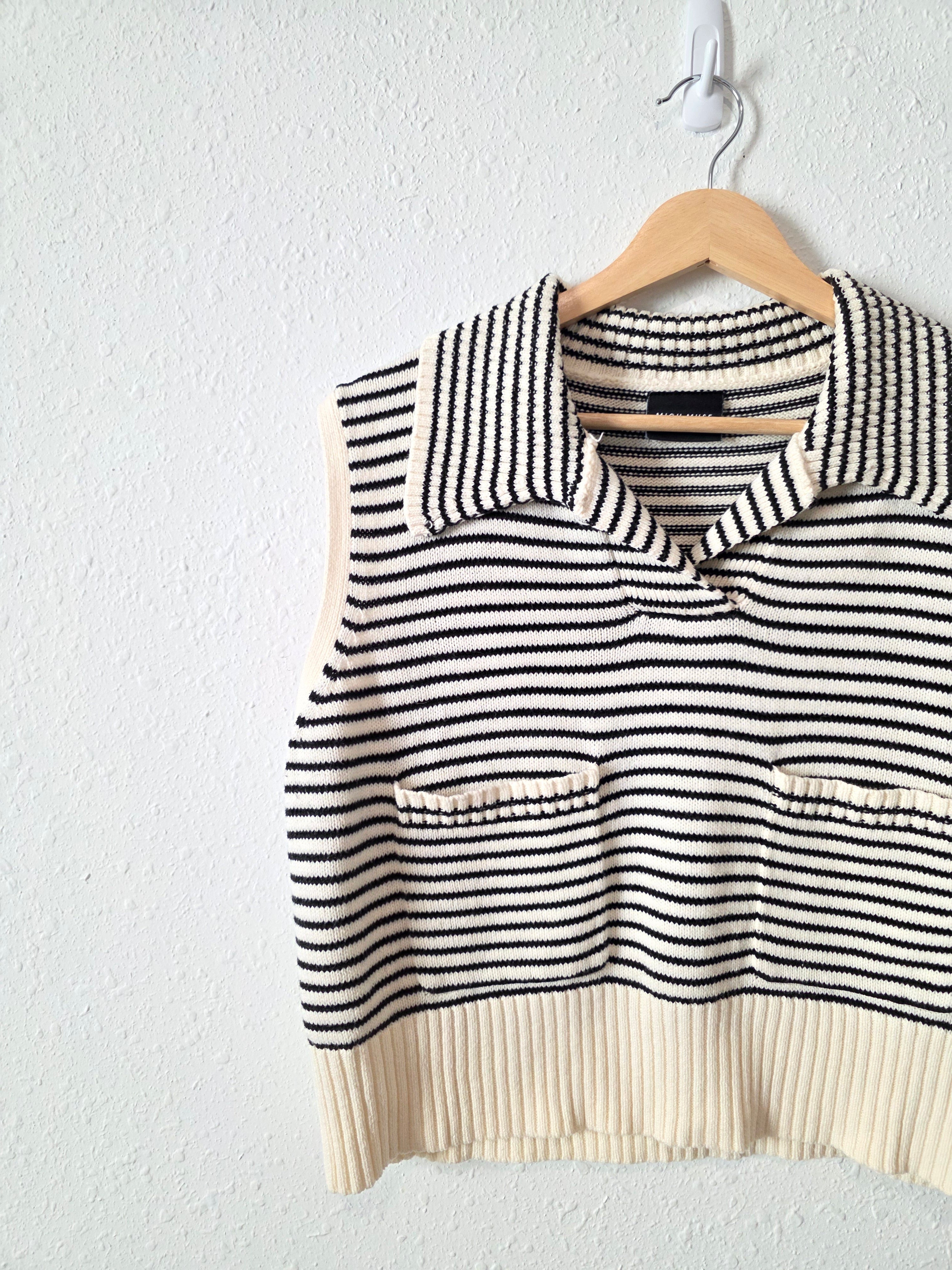 Miou Muse Striped Sweater Vest (M)