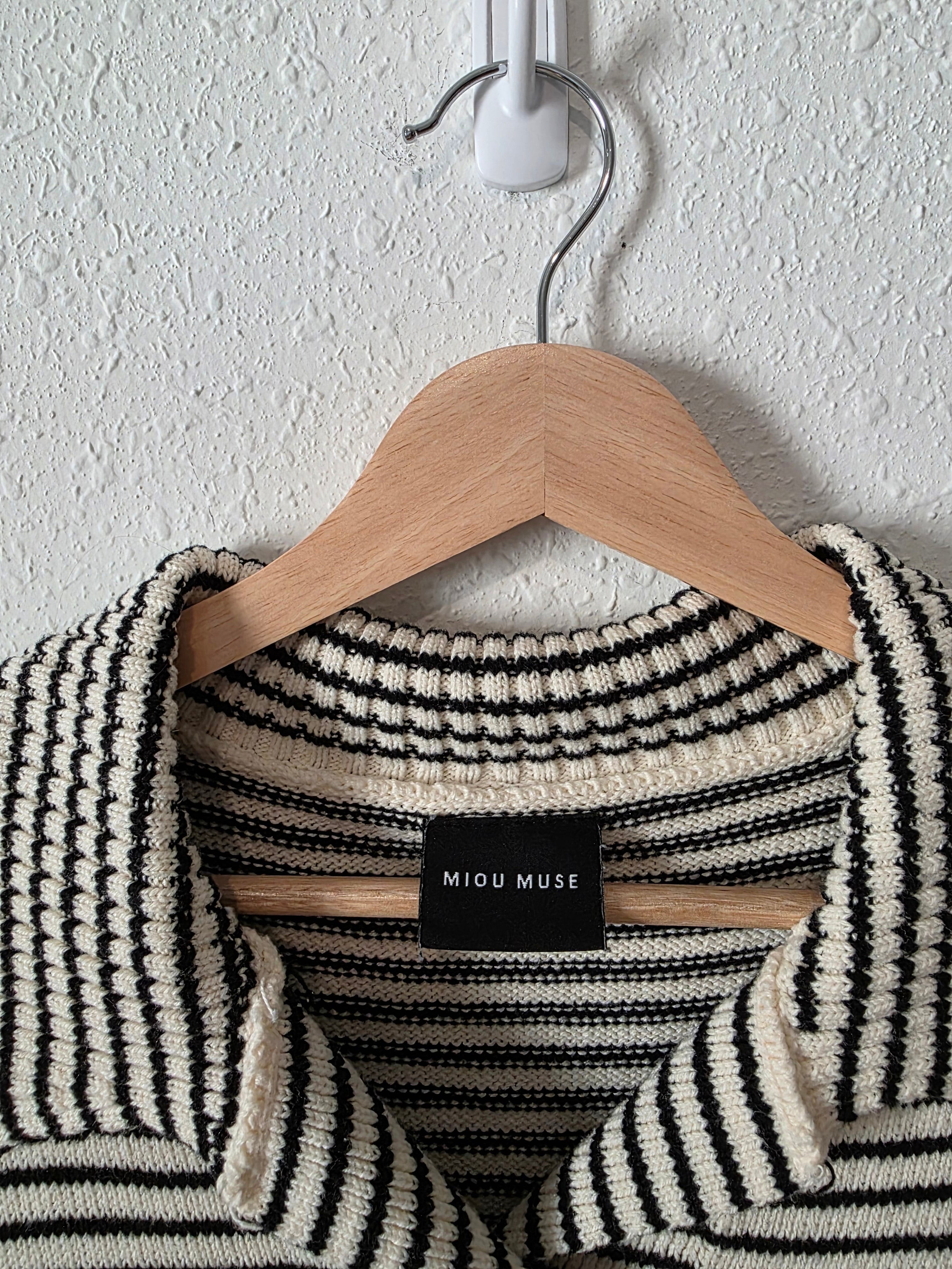 Miou Muse Striped Sweater Vest (M)