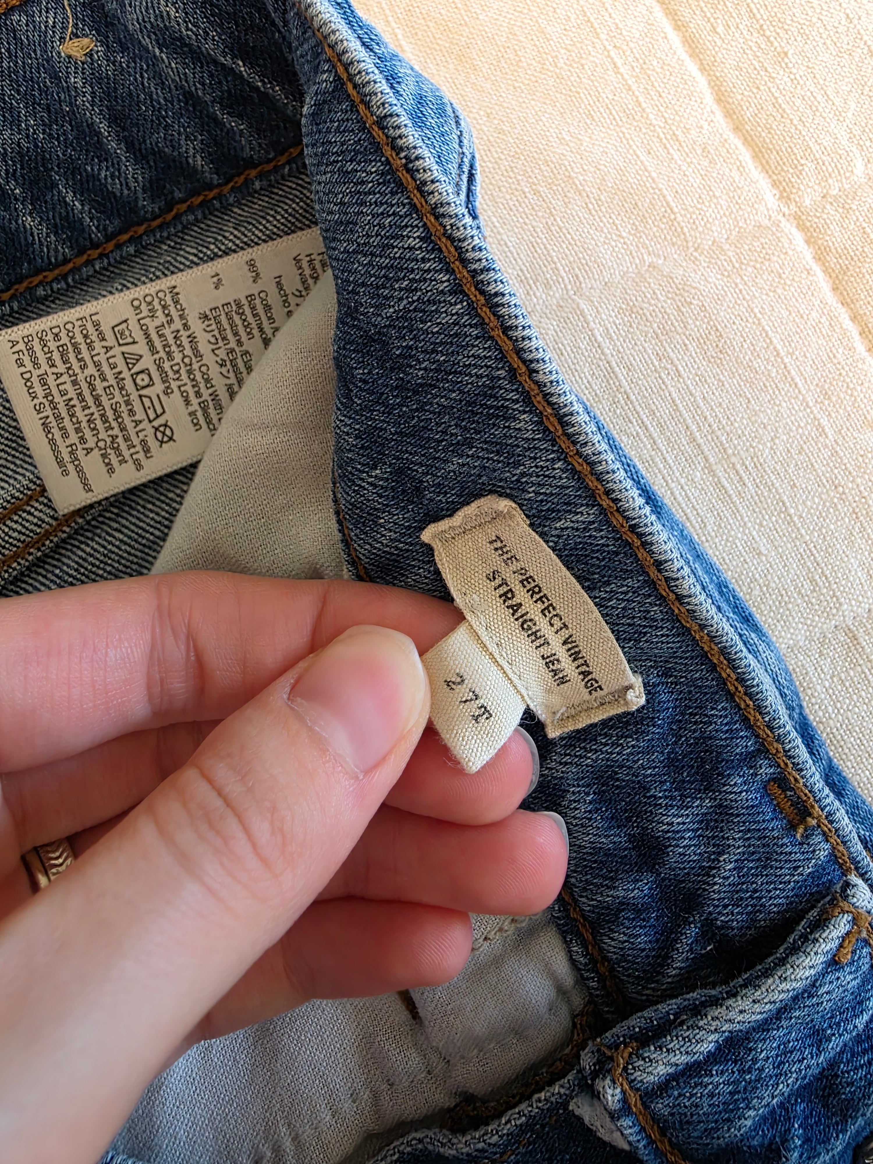 Madewell Perfect Vintage Straight Jeans (27 tall)