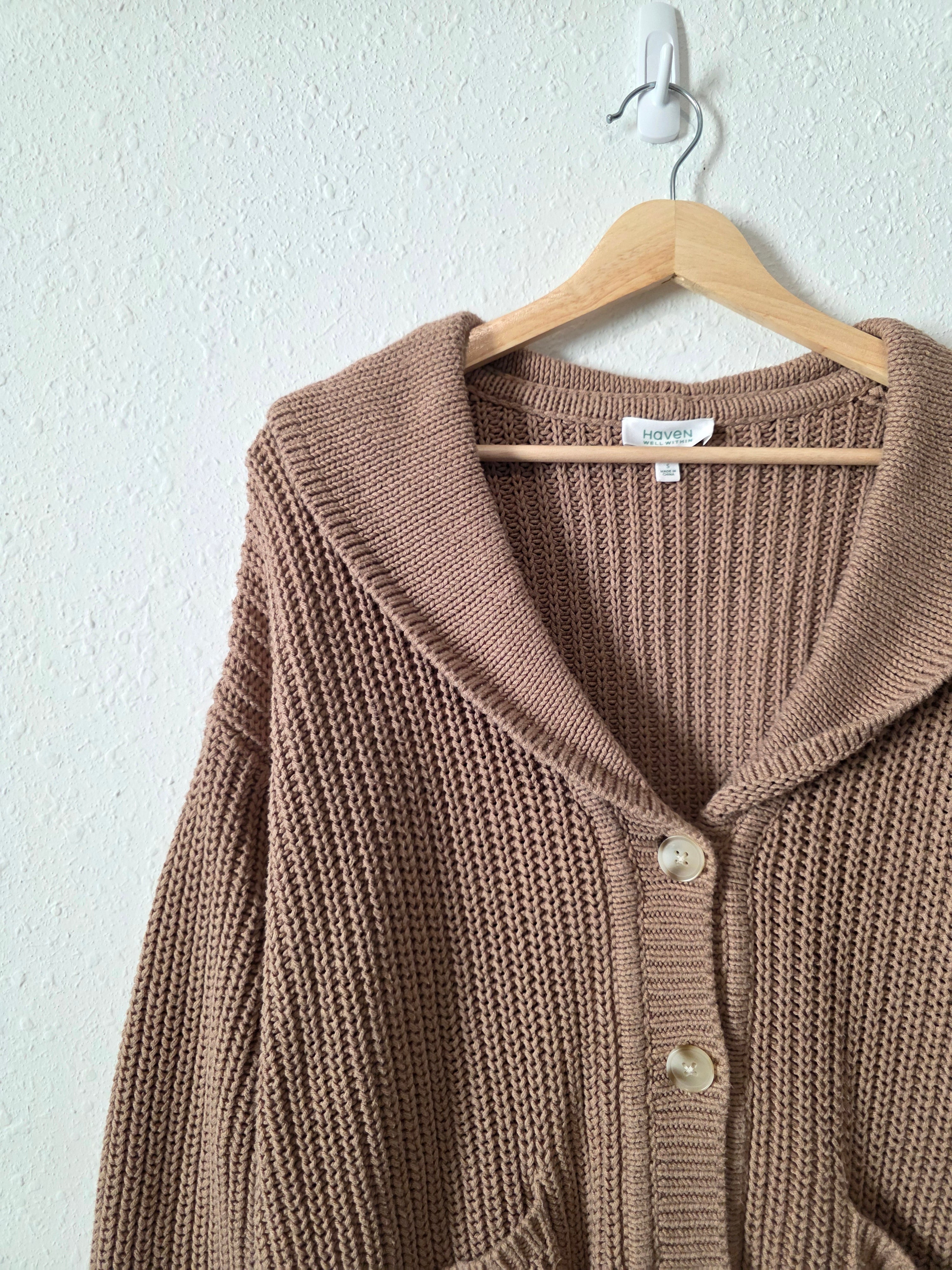 Haven Chunky Cardigan Sweater (S)