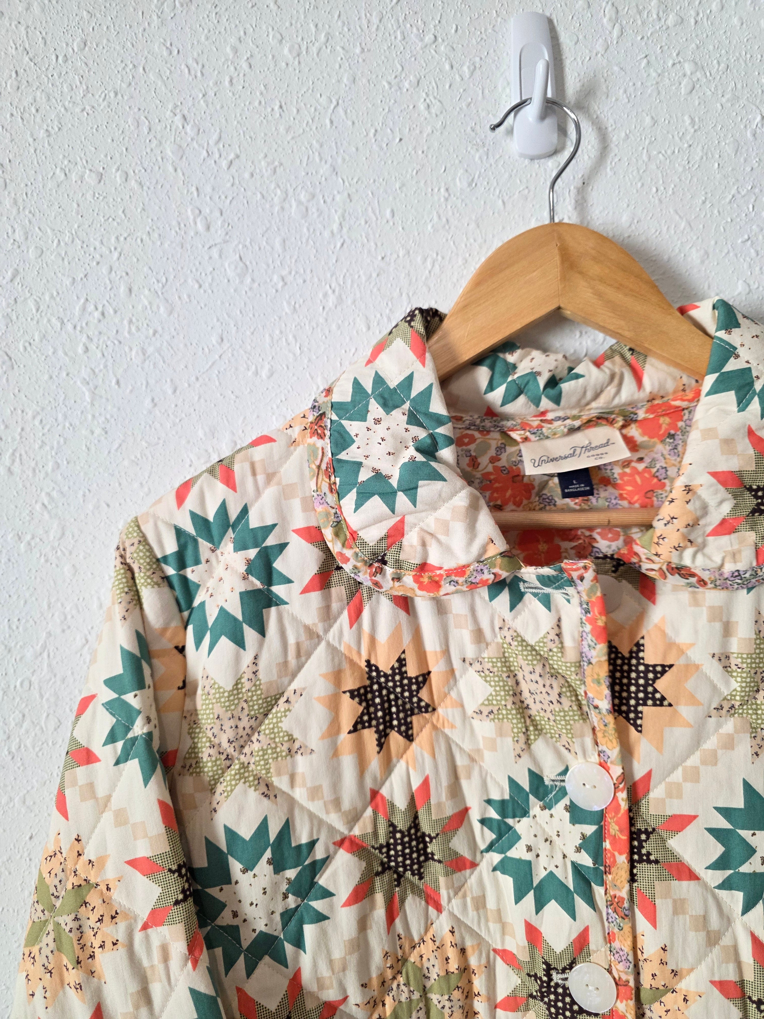 Colorful Quilted Jacket (L)