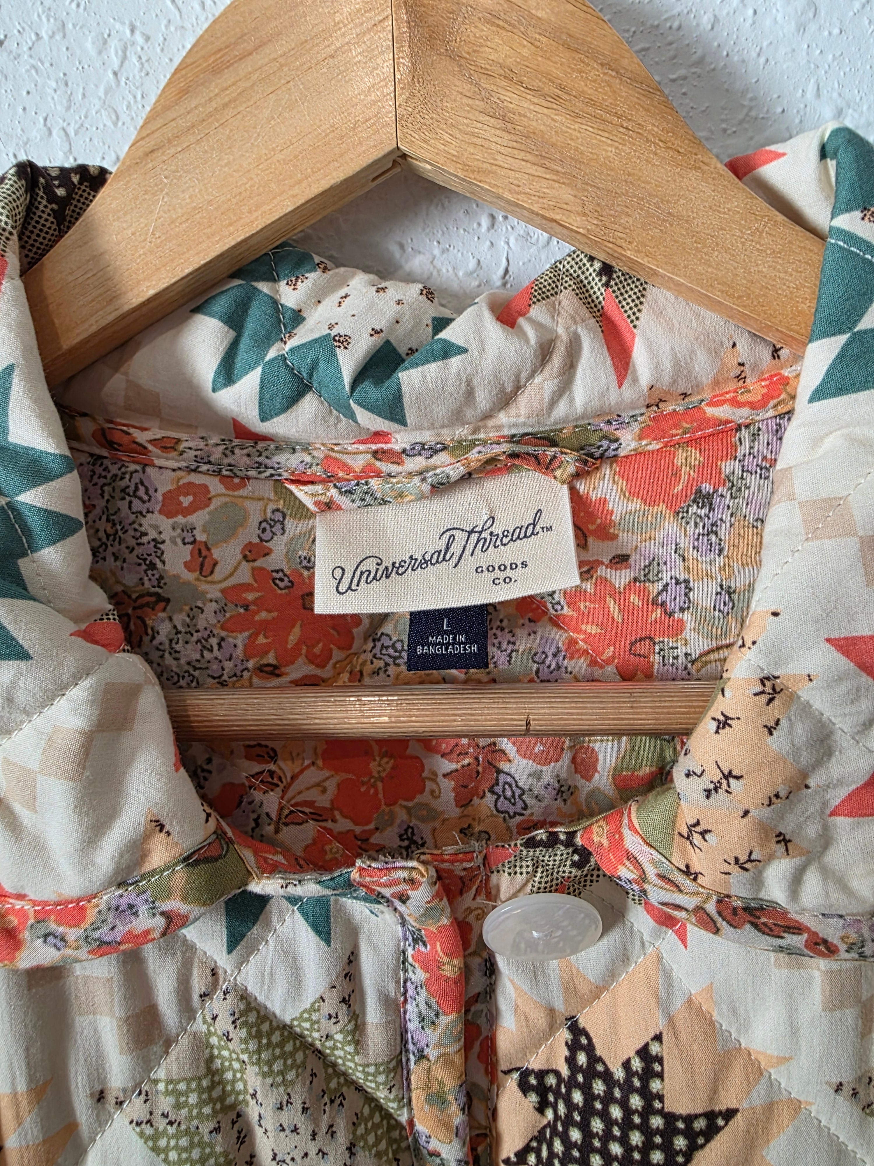 Colorful Quilted Jacket (L)
