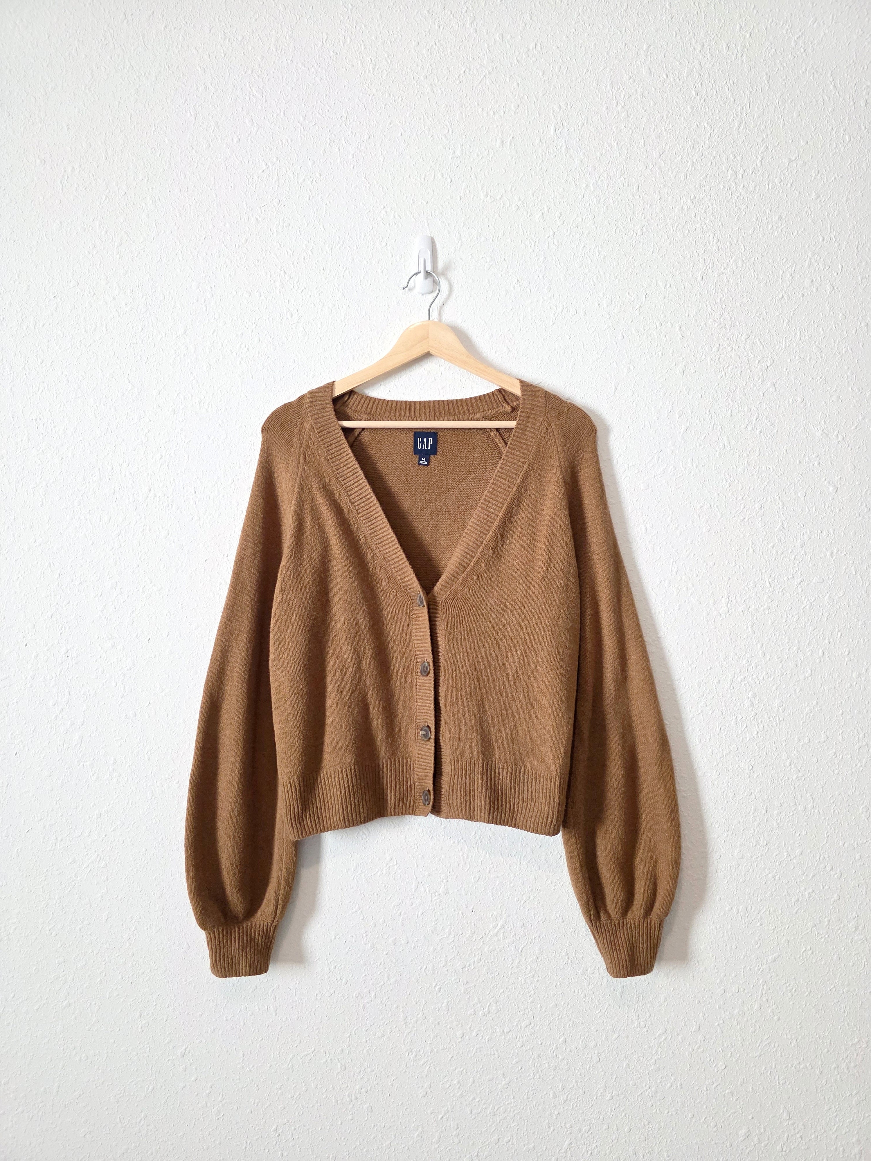 Gap Brown Balloon Sleeve Cardigan (M)