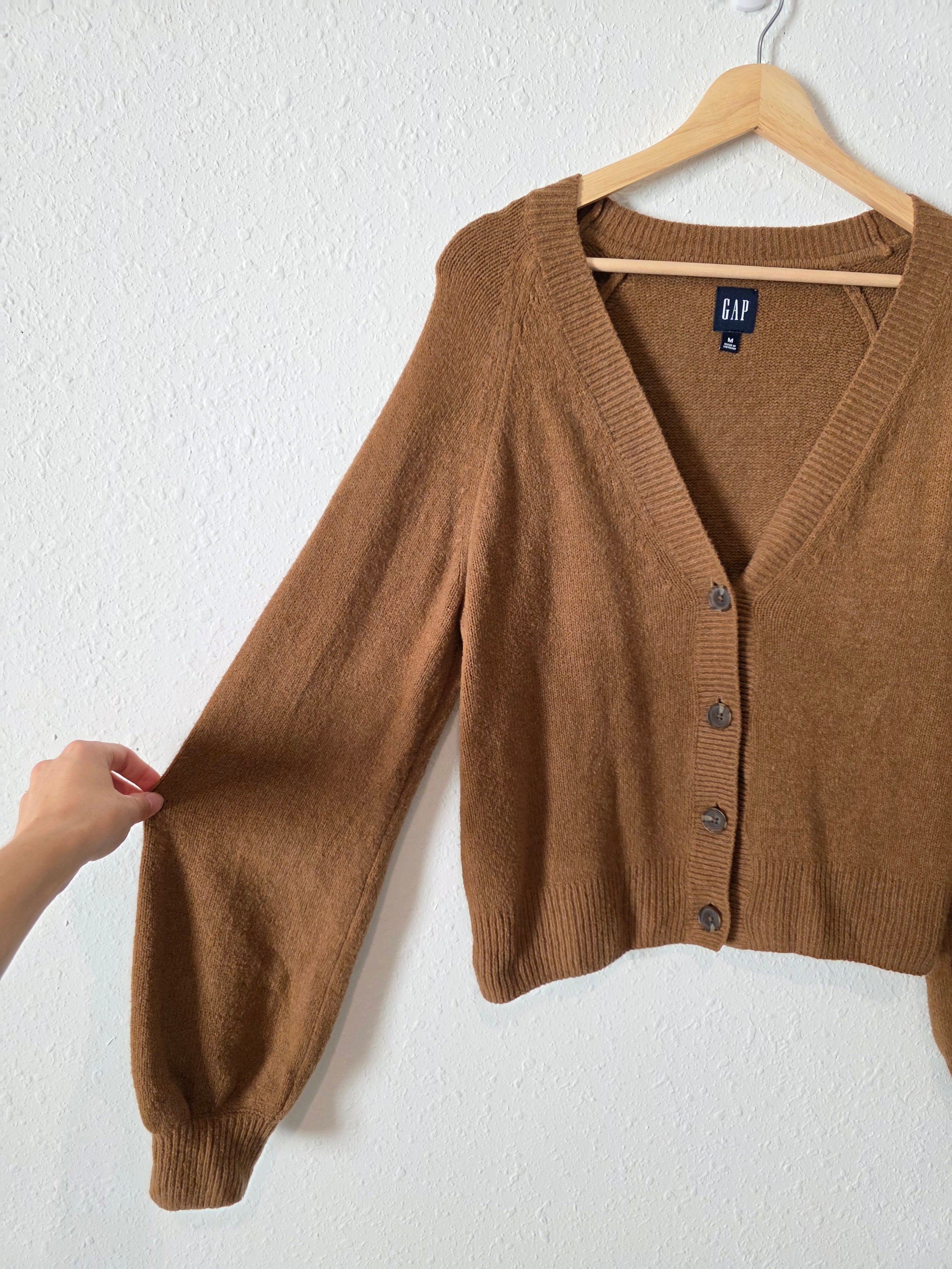 Gap Brown Balloon Sleeve Cardigan (M)