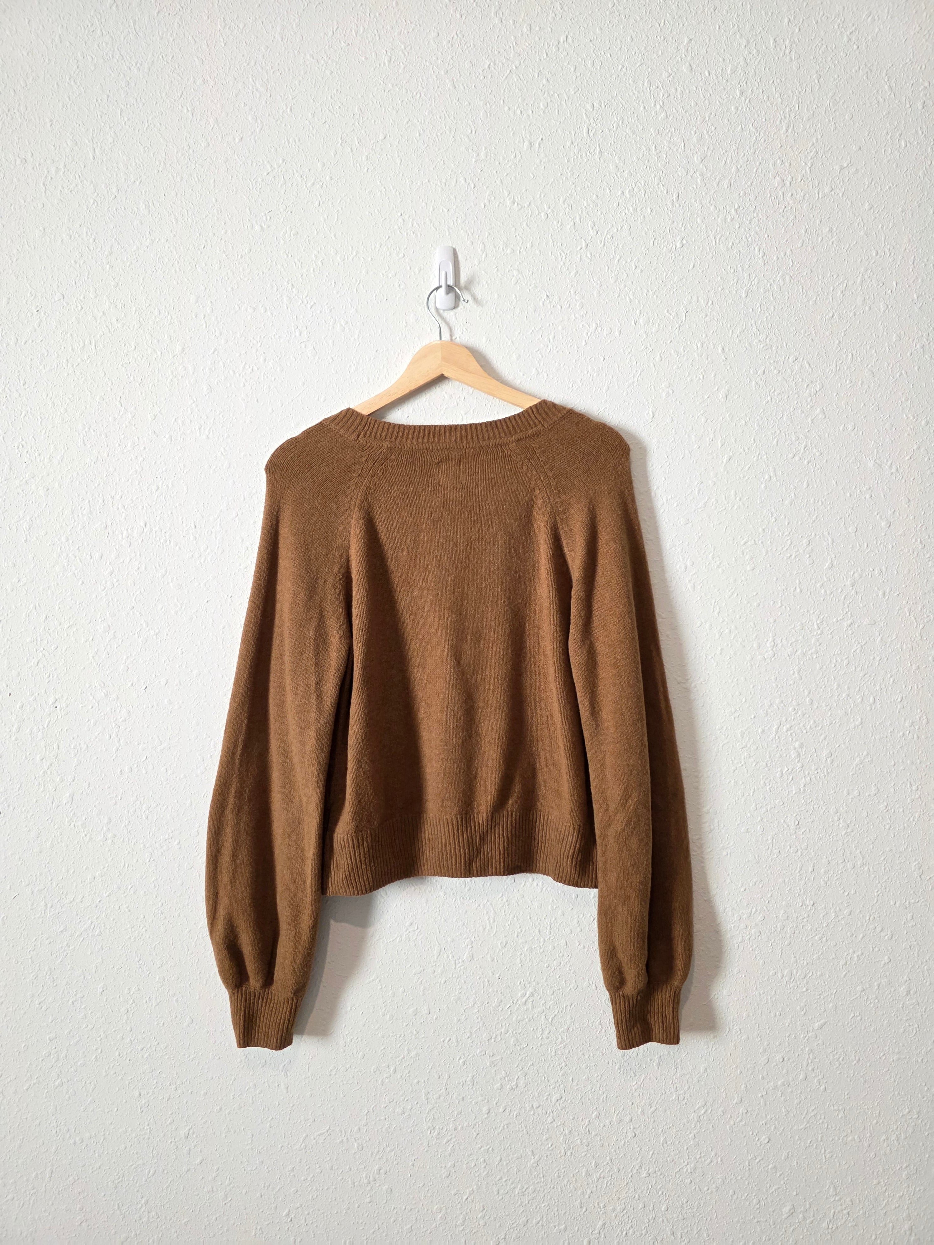 Gap Brown Balloon Sleeve Cardigan (M)