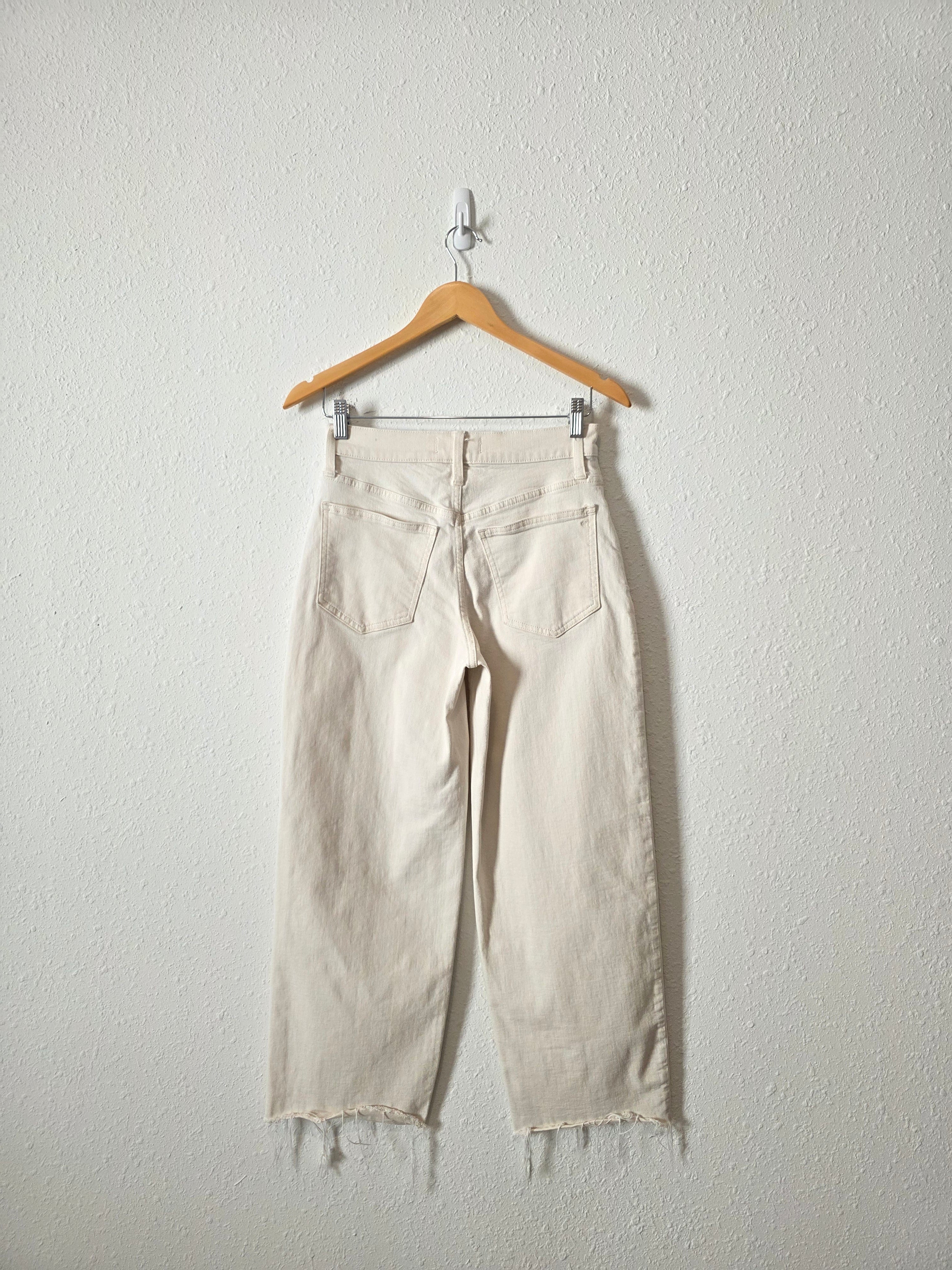 Madewell Ecru Wide Leg Jeans (25)
