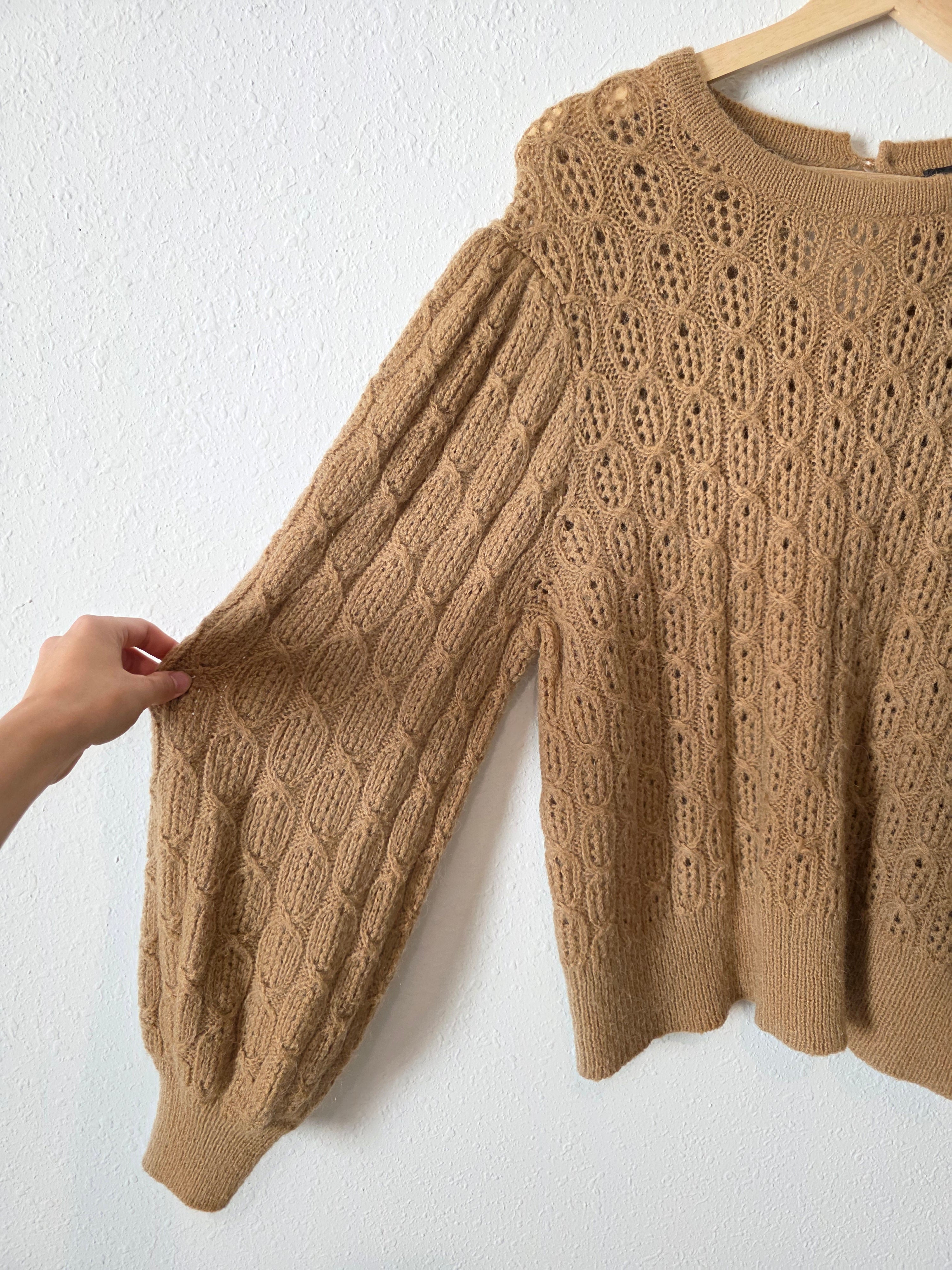 J.Crew Fuzzy Puff Sleeve Sweater (XL)