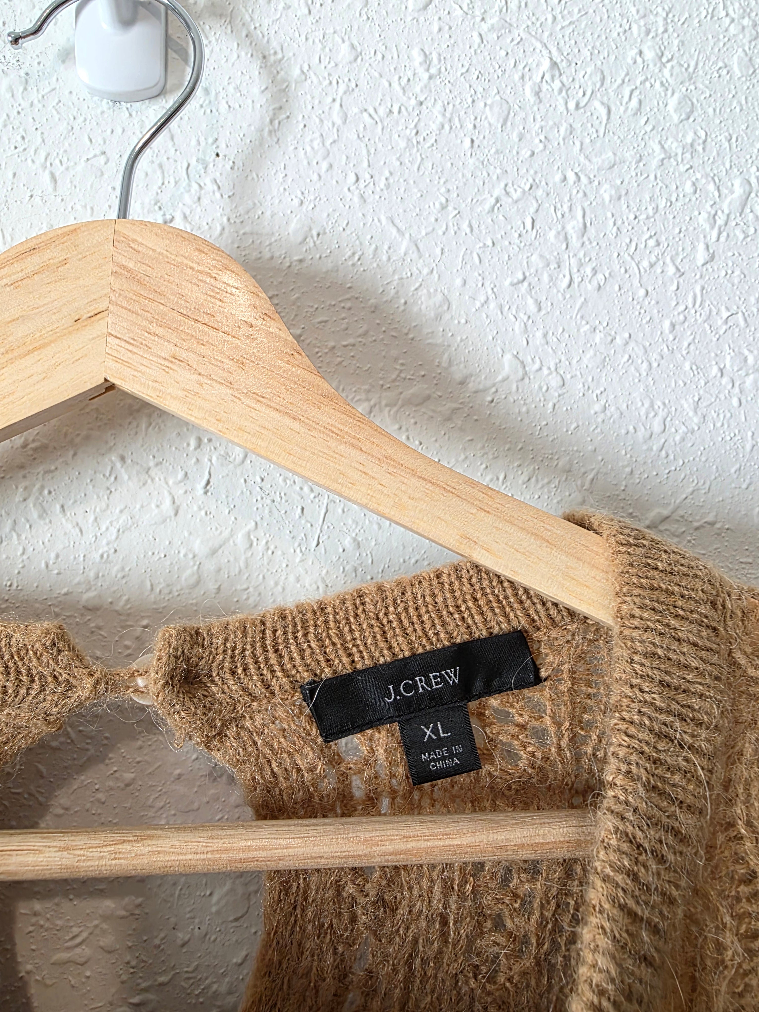 J.Crew Fuzzy Puff Sleeve Sweater (XL)