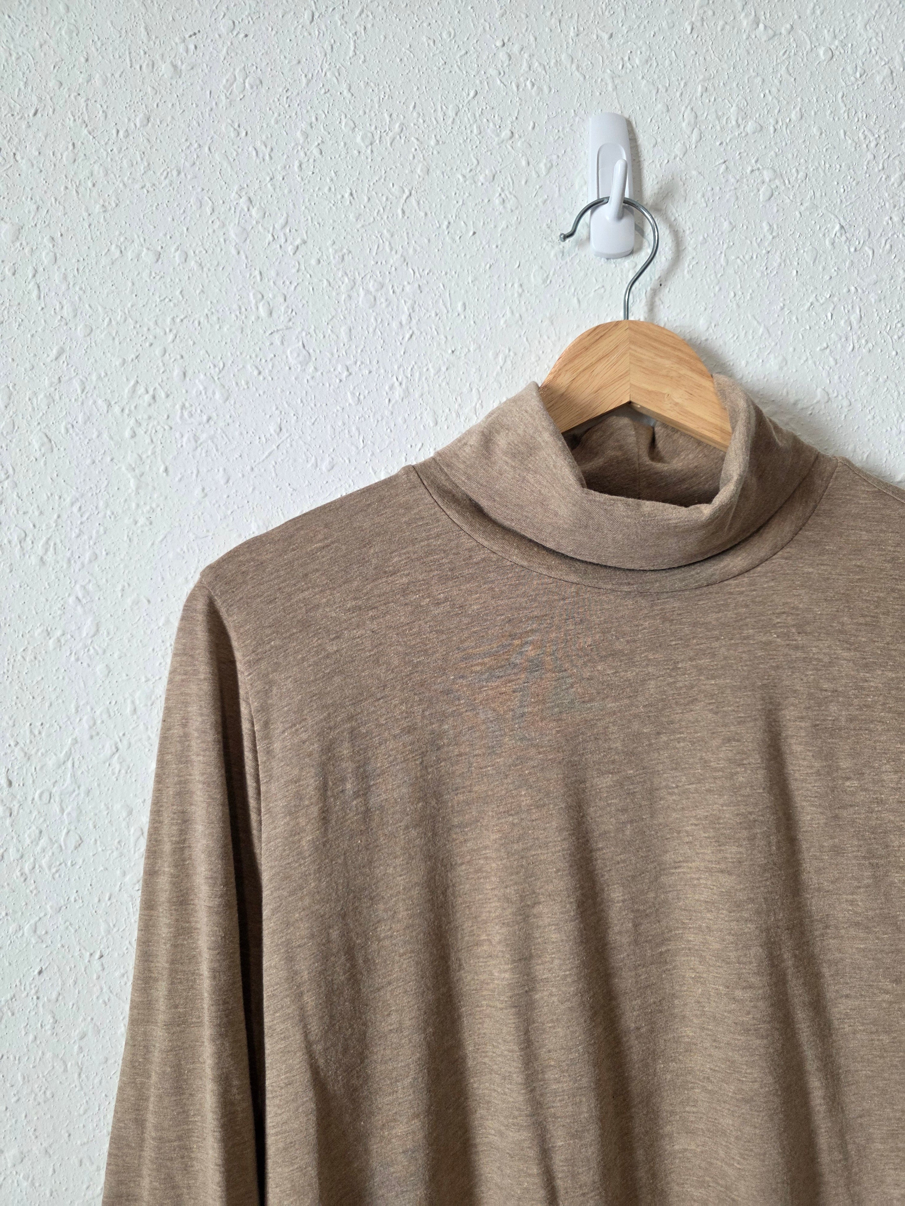 J.Crew Neutral Turtleneck Top (L)