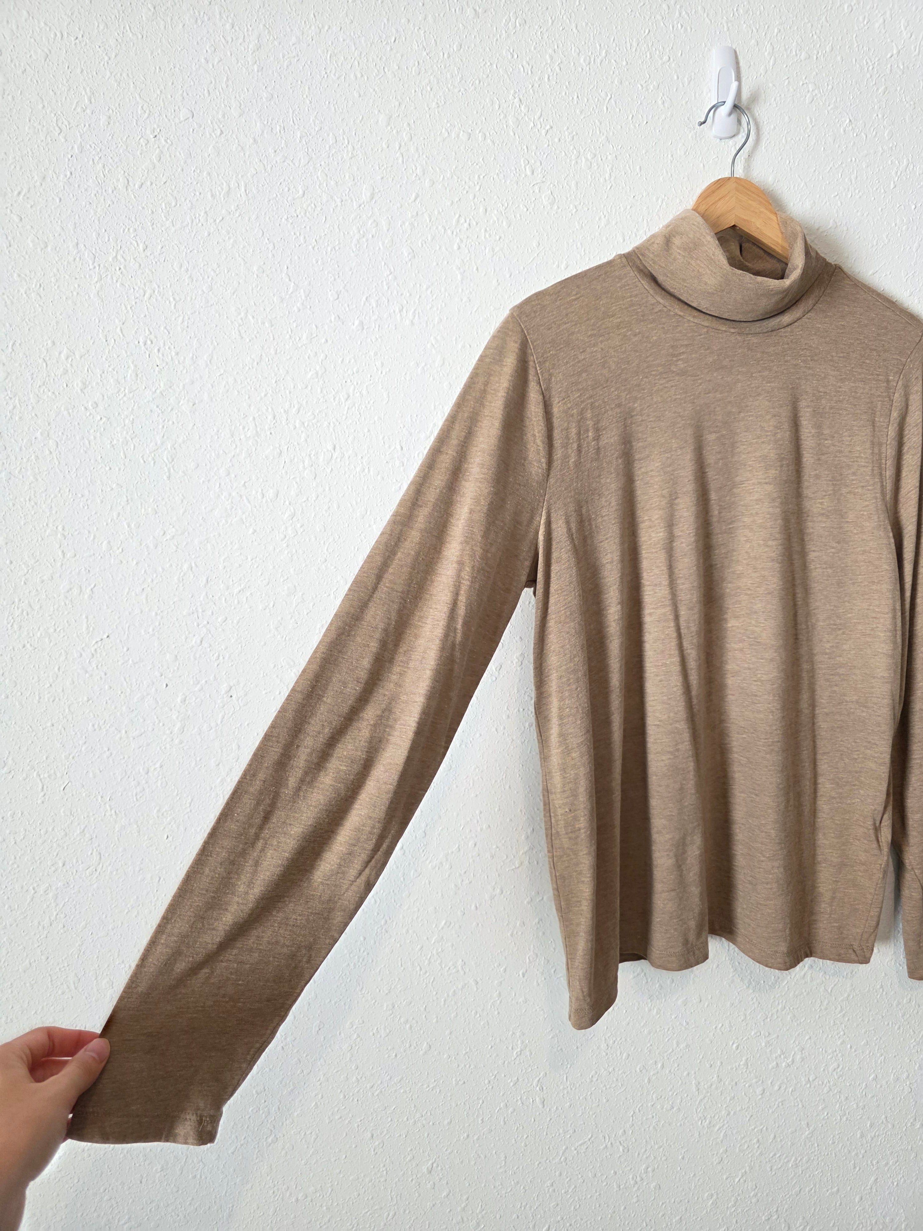 J.Crew Neutral Turtleneck Top (L)
