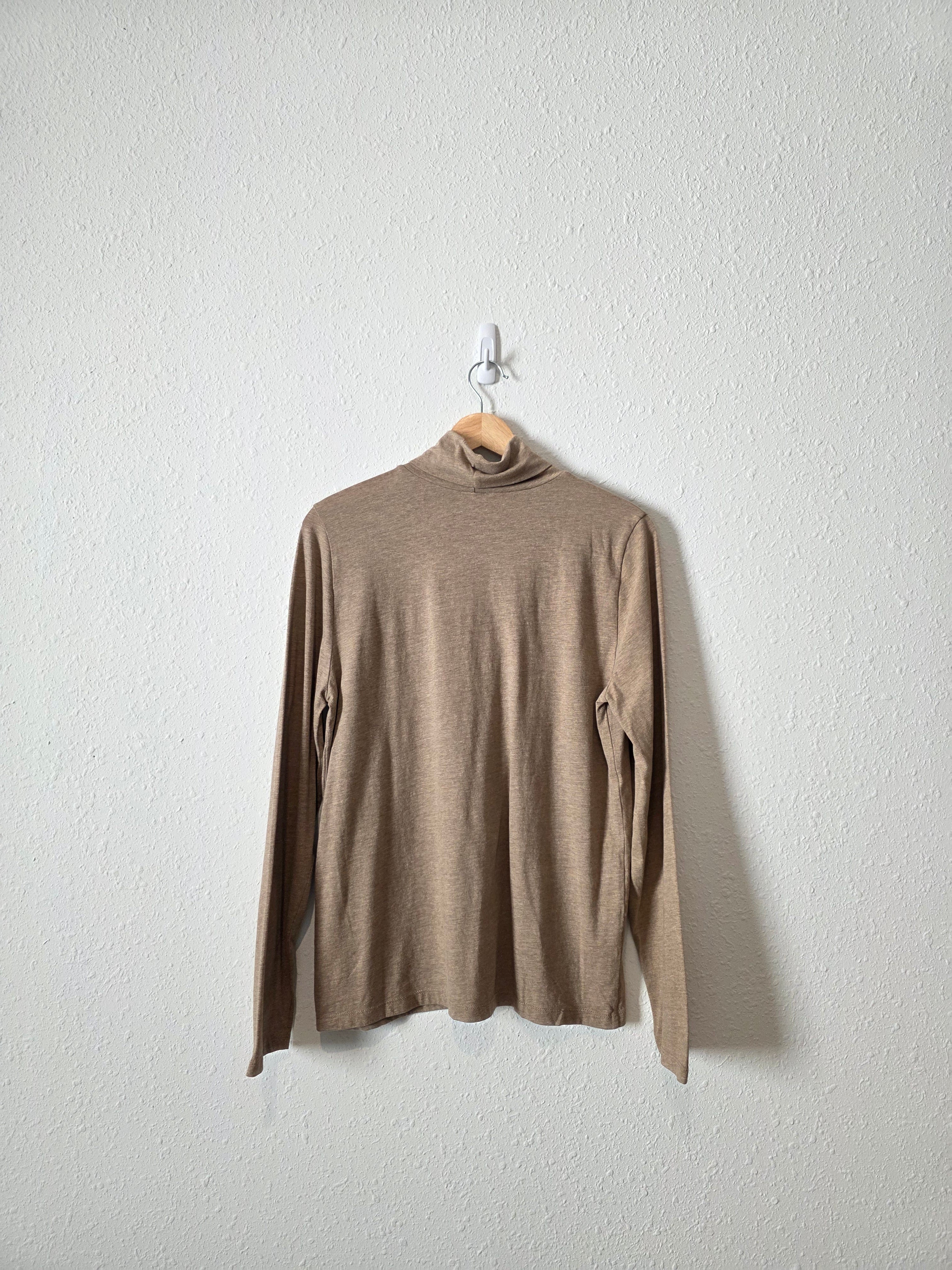 J.Crew Neutral Turtleneck Top (L)