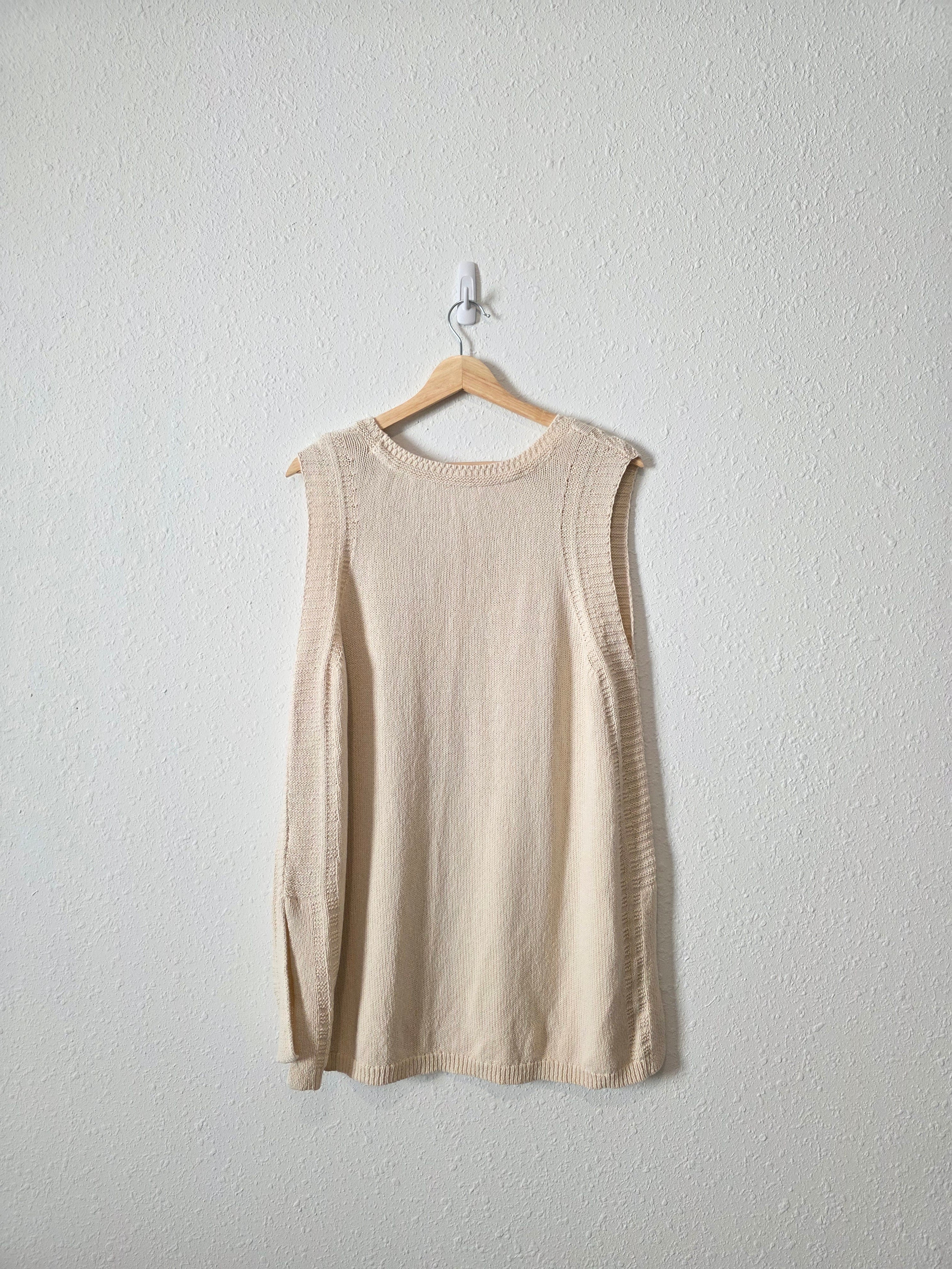 Cream Cotton Knit Tank (XL tall)