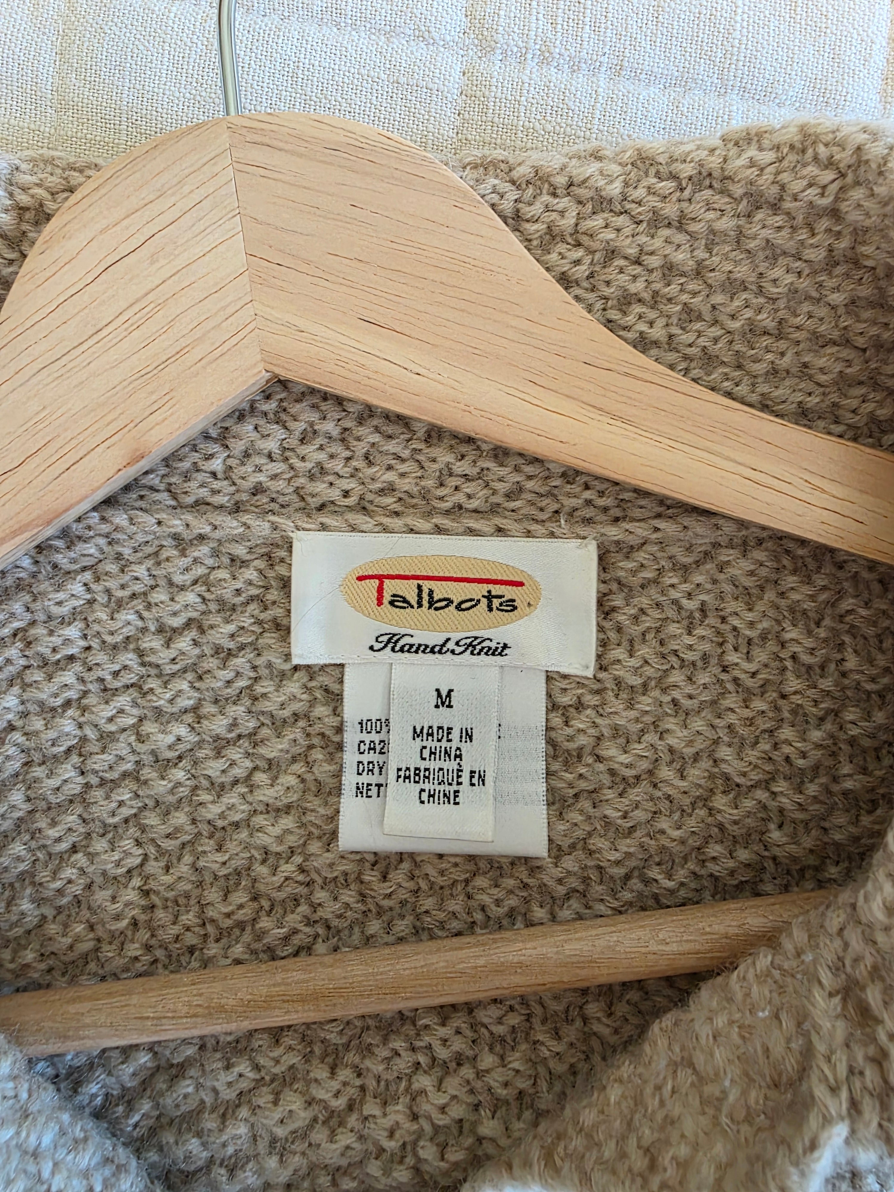 Vintage Wool Button Up Sweater (M)