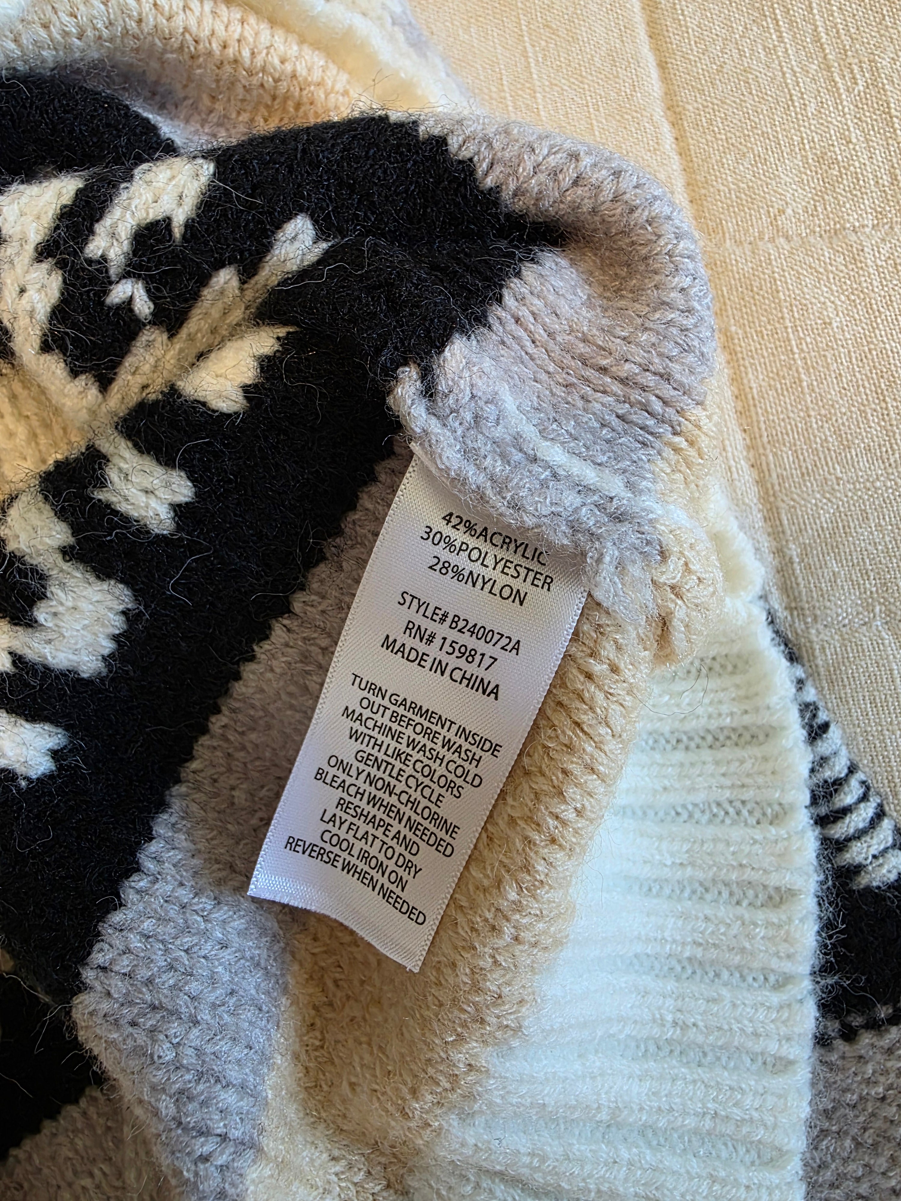 Altar'd State Puff Sleeve Fairisle Sweater (XS)