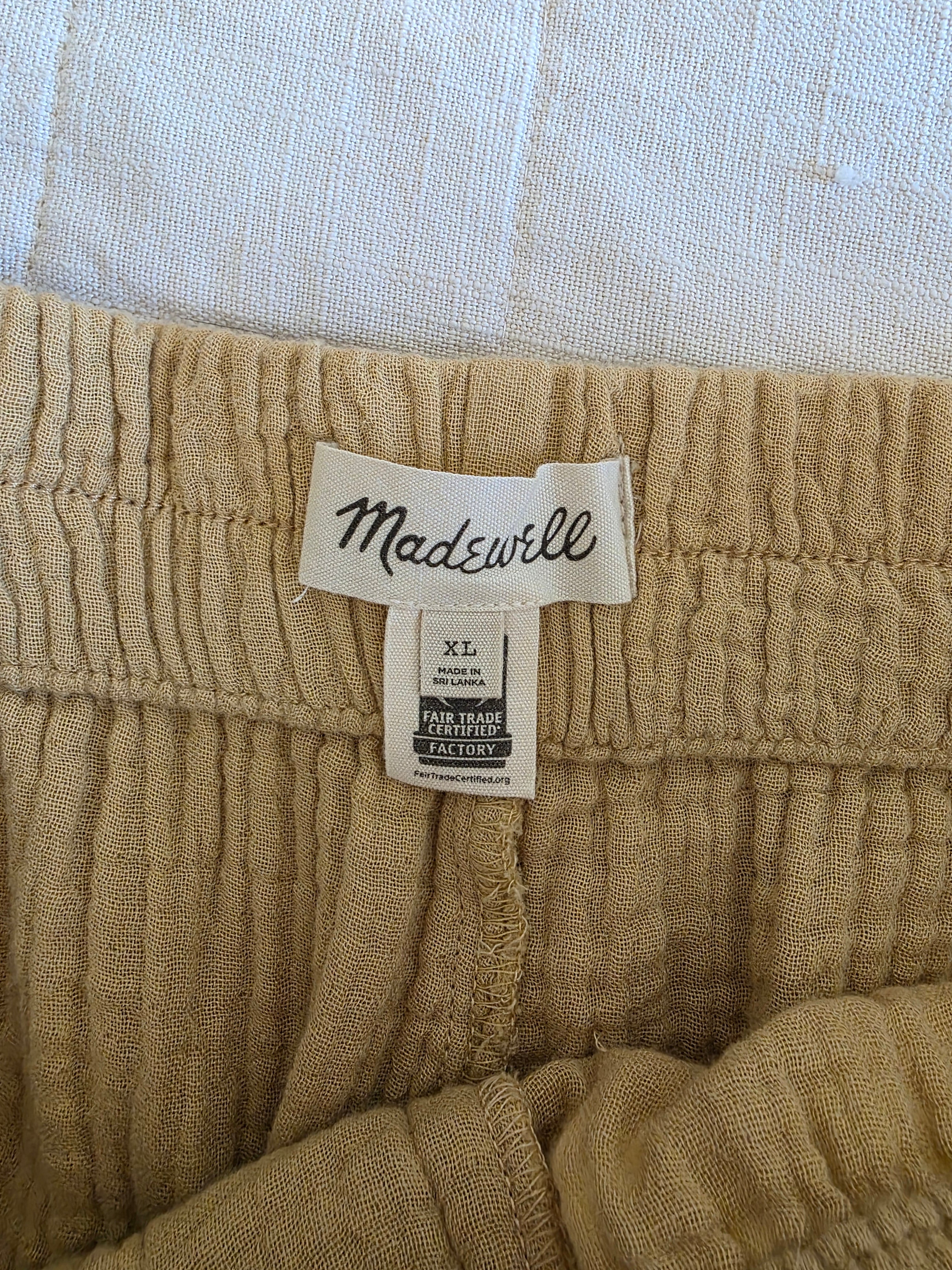 Madewell Cotton Gauze Pants (XL)