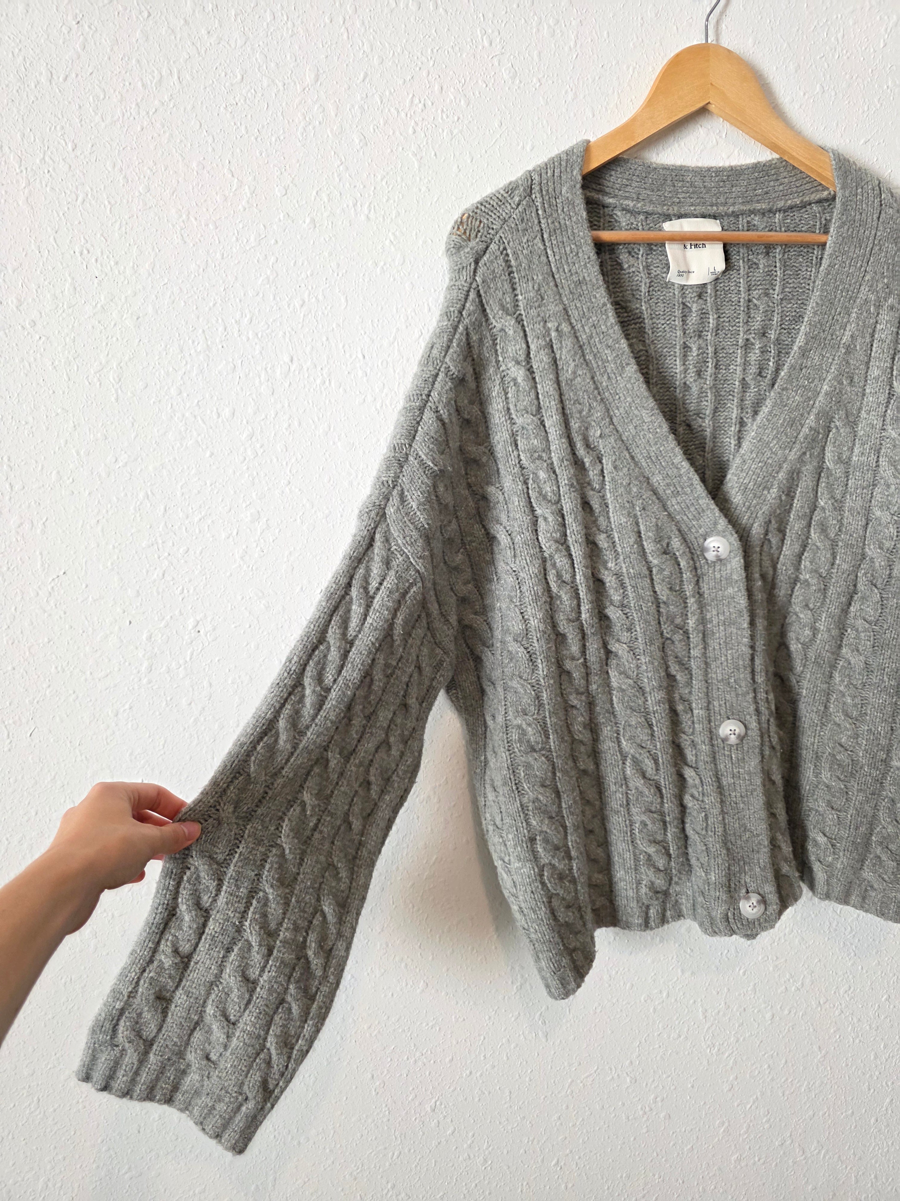 Abercrombie Cable Knit Cardigan (L)