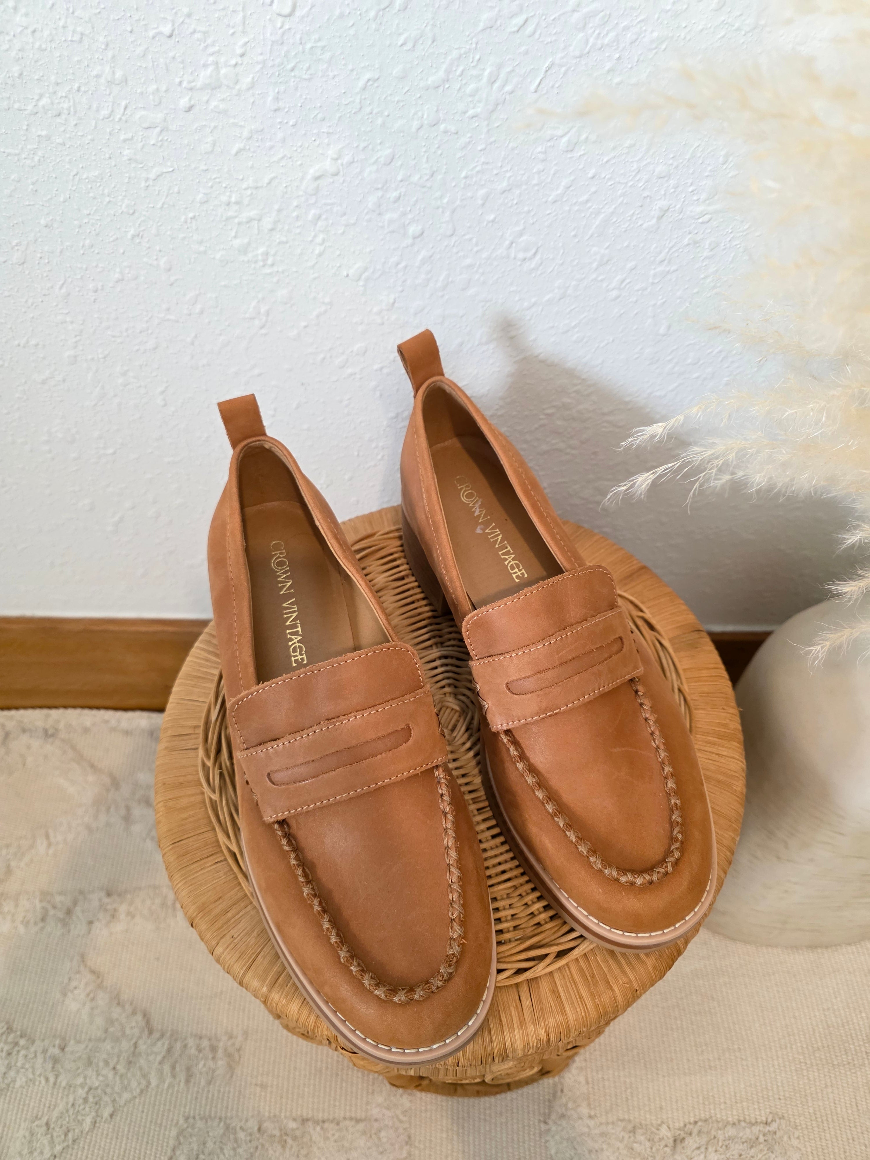 Crown Vintage Brown Leather Loafers (9.5)